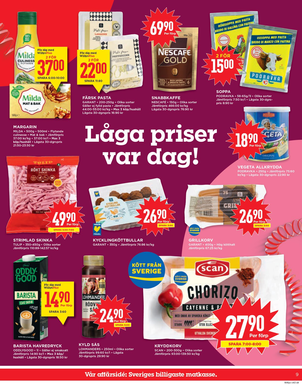 willy-s - Willy's-reklambladet giltigt från 20/10 - 26/10 - page: 9