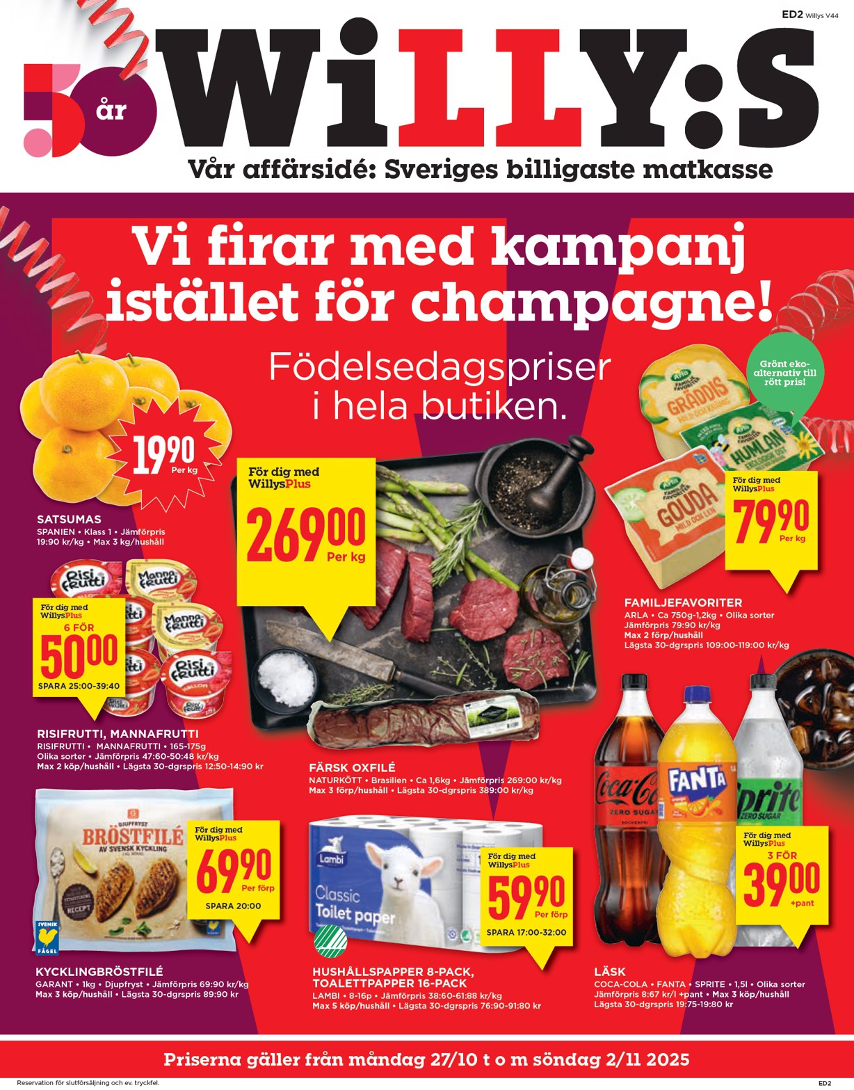 willy-s - Willy's-reklambladet giltigt från 27/10 - 02/11 - page: 1