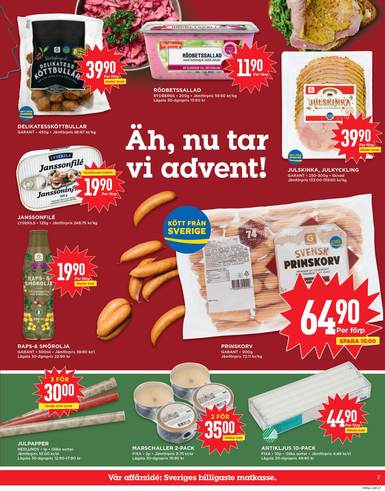 willy-s - Willy's-reklambladet giltigt från 24/11 - 30/11 - page: 7