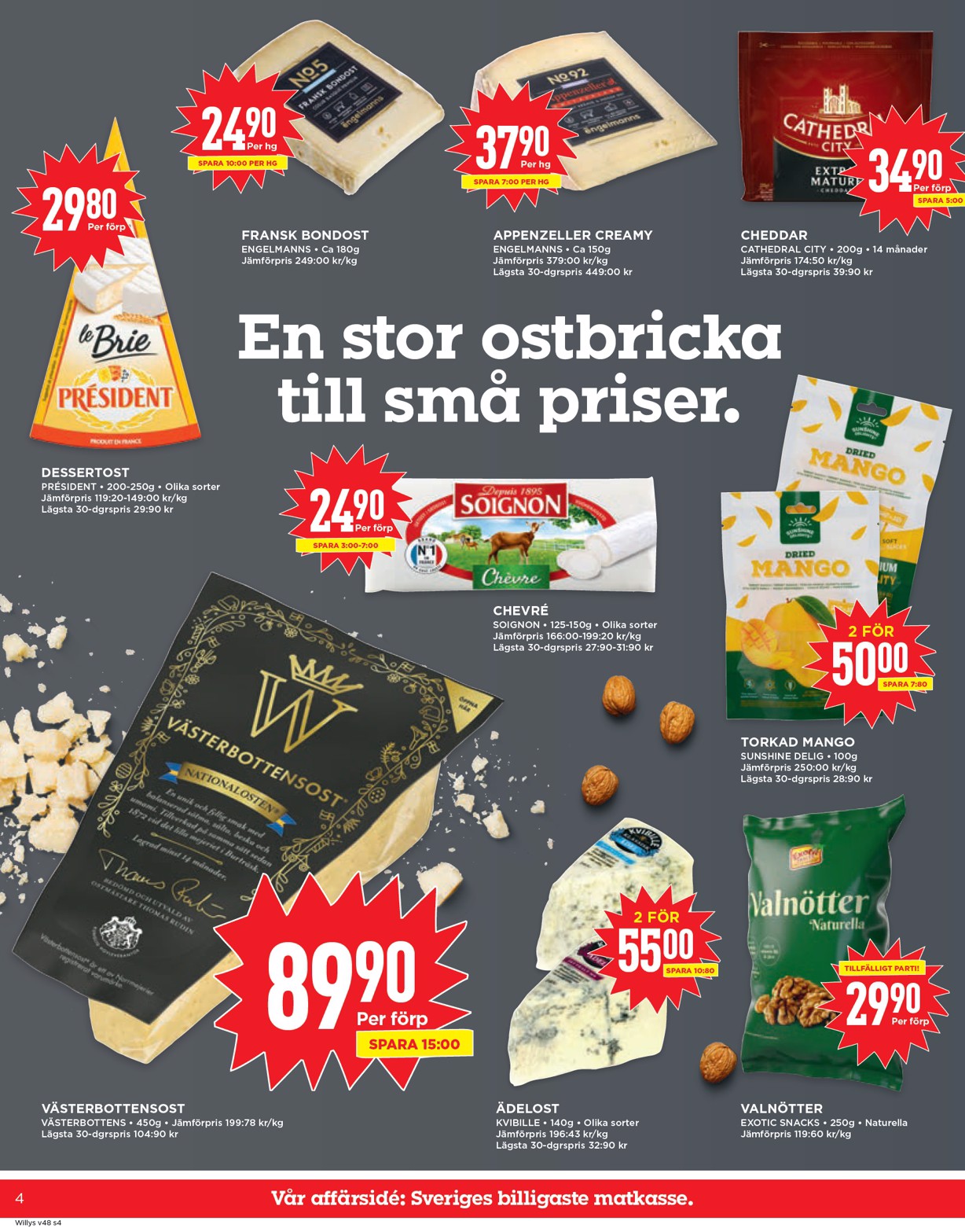 willy-s - Willy's-reklambladet giltigt från 24/11 - 30/11 - page: 4