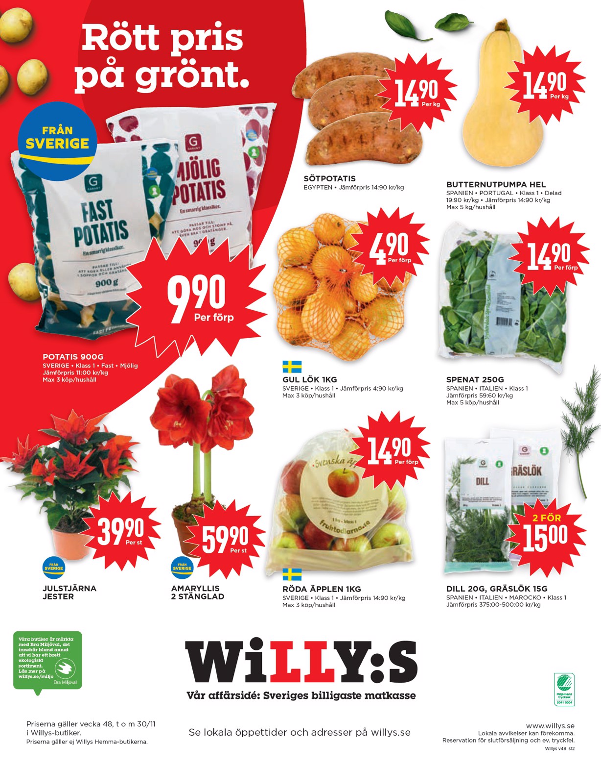 willy-s - Willy's-reklambladet giltigt från 24/11 - 30/11 - page: 12