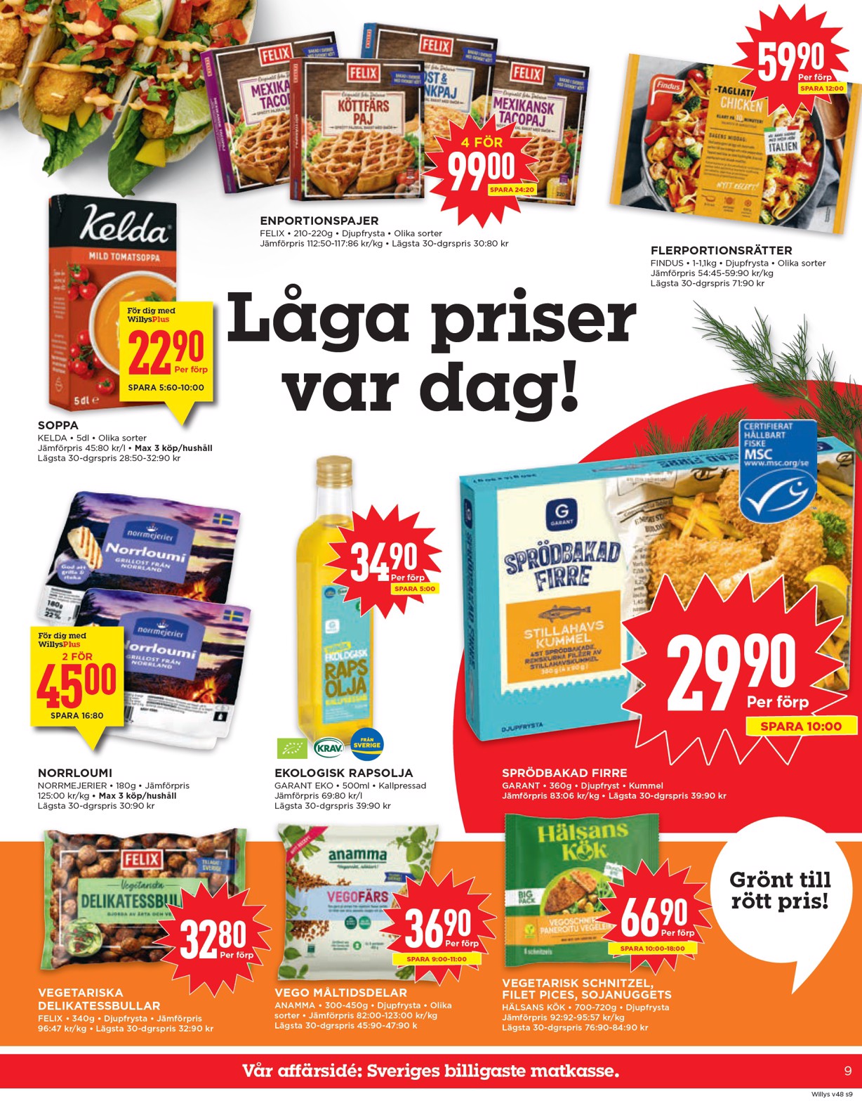 willy-s - Willy's-reklambladet giltigt från 24/11 - 30/11 - page: 9