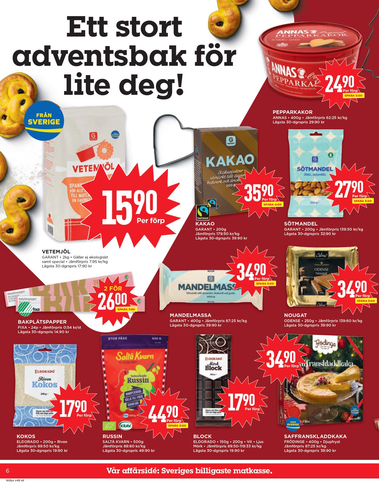 willy-s - Willy's-reklambladet giltigt från 24/11 - 30/11 - page: 6