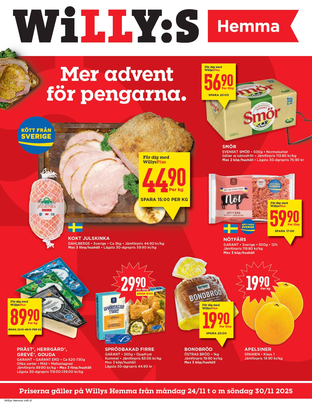 willy-s - Willy's - Hemma-reklambladet giltigt från 24/11 - 30/11