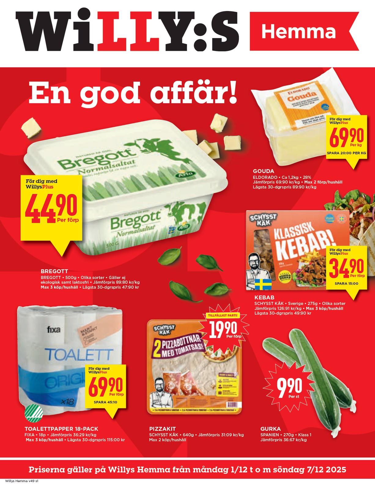 willy-s - Willy's - Hemma-reklambladet giltigt från 01/12 - 07/12