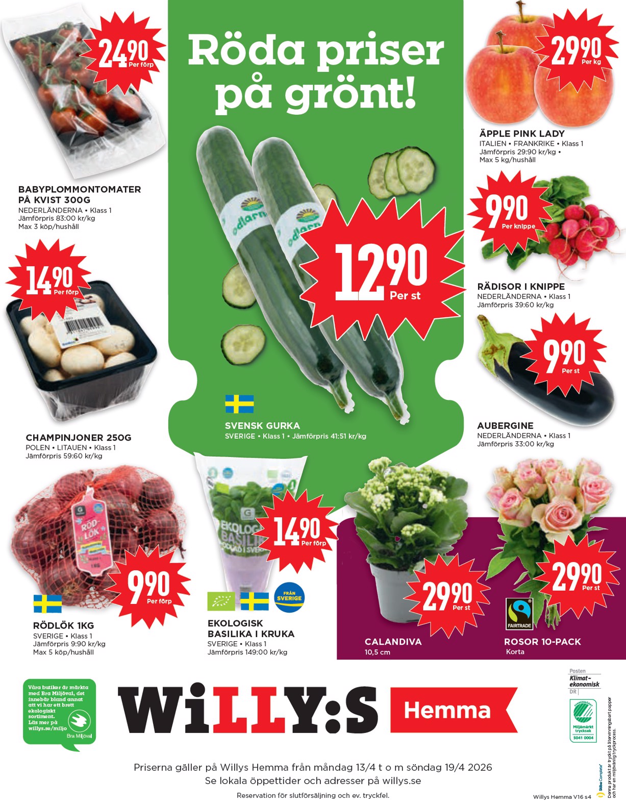 willy-s - Aktuellt Willy's - Hemma reklamblad giltigt från måndag 13/04/2026 till söndag 19/04/2026 - page: 4