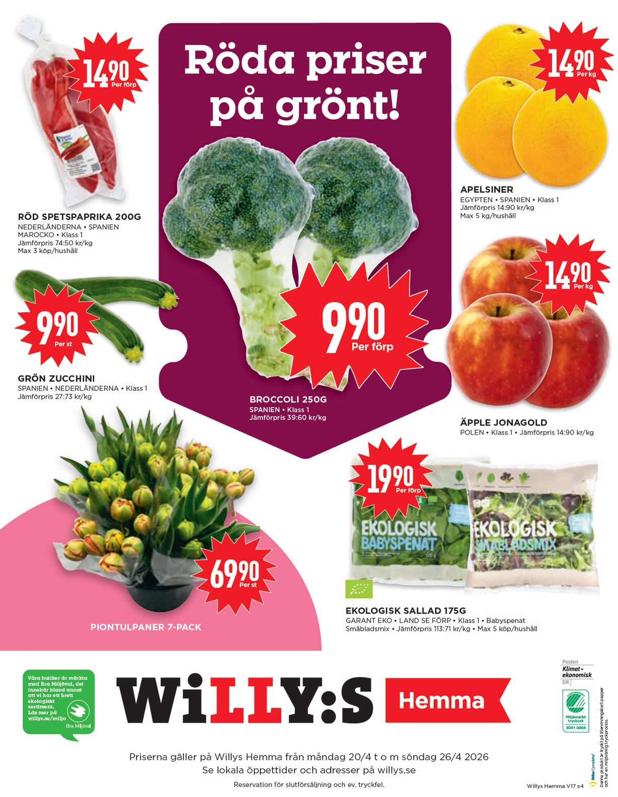 willy-s - Aktuellt Willy's - Hemma reklamblad giltigt från måndag 20/04/2026 till söndag 26/04/2026 - page: 4