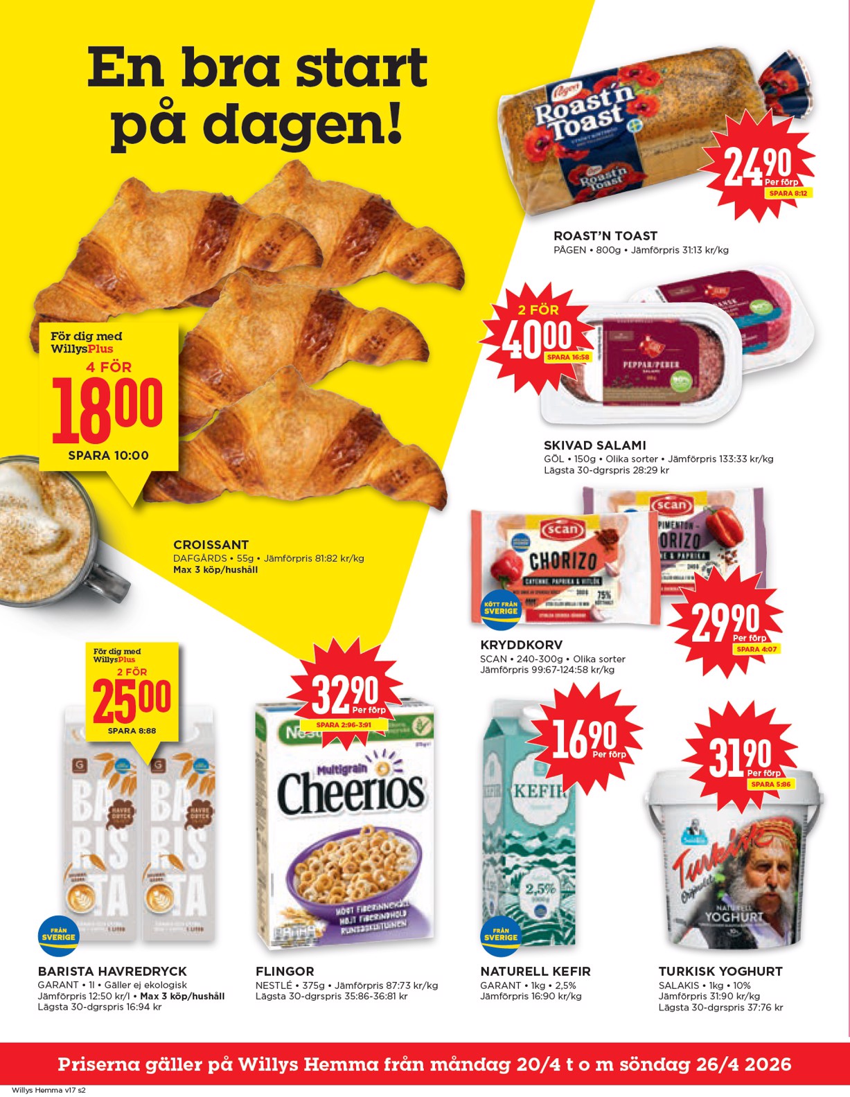 willy-s - Aktuellt Willy's - Hemma reklamblad giltigt från måndag 20/04/2026 till söndag 26/04/2026 - page: 2