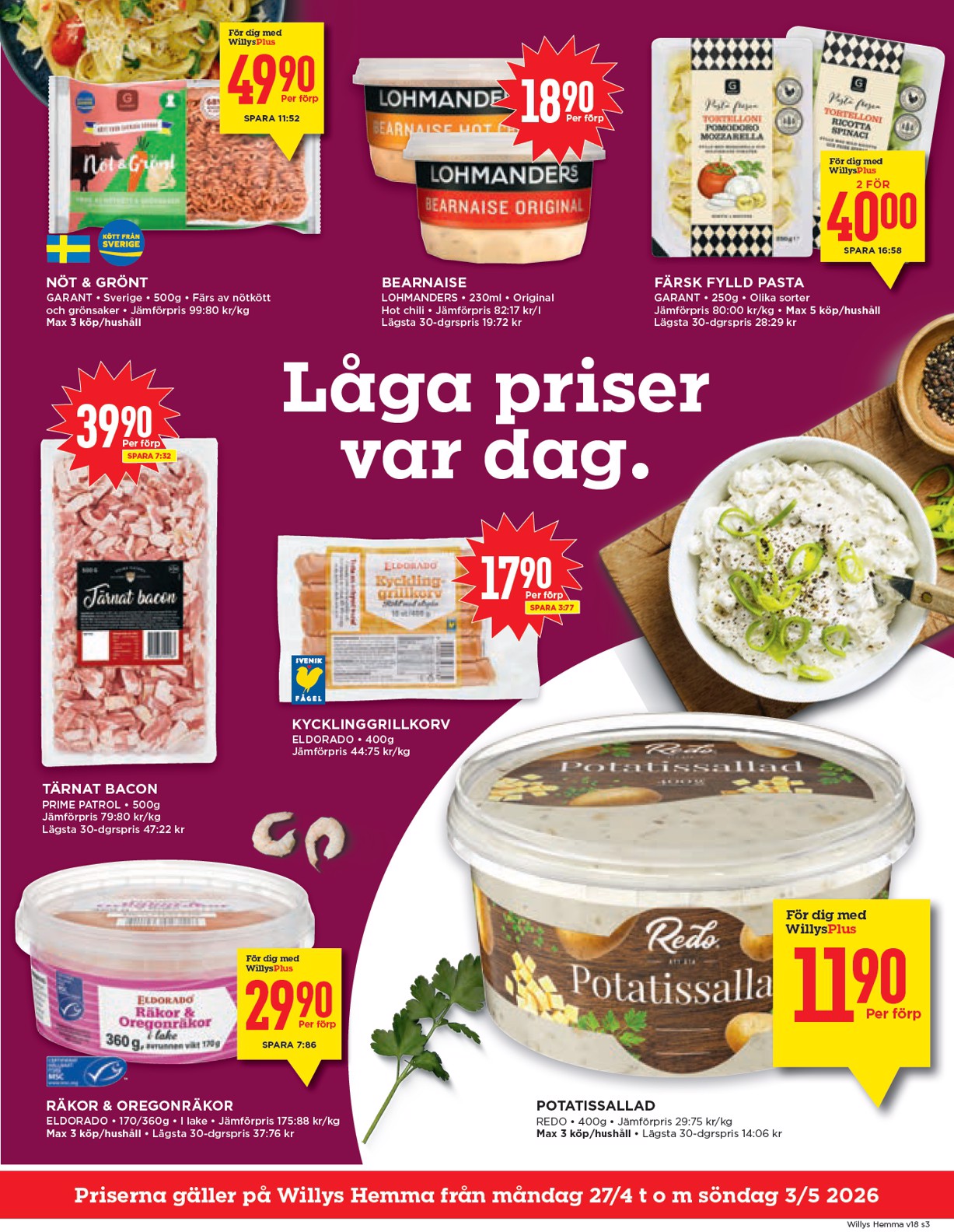 willy-s - Aktuellt Willy's - Hemma reklamblad giltigt från måndag 27/04/2026 till söndag 03/05/2026 - page: 3