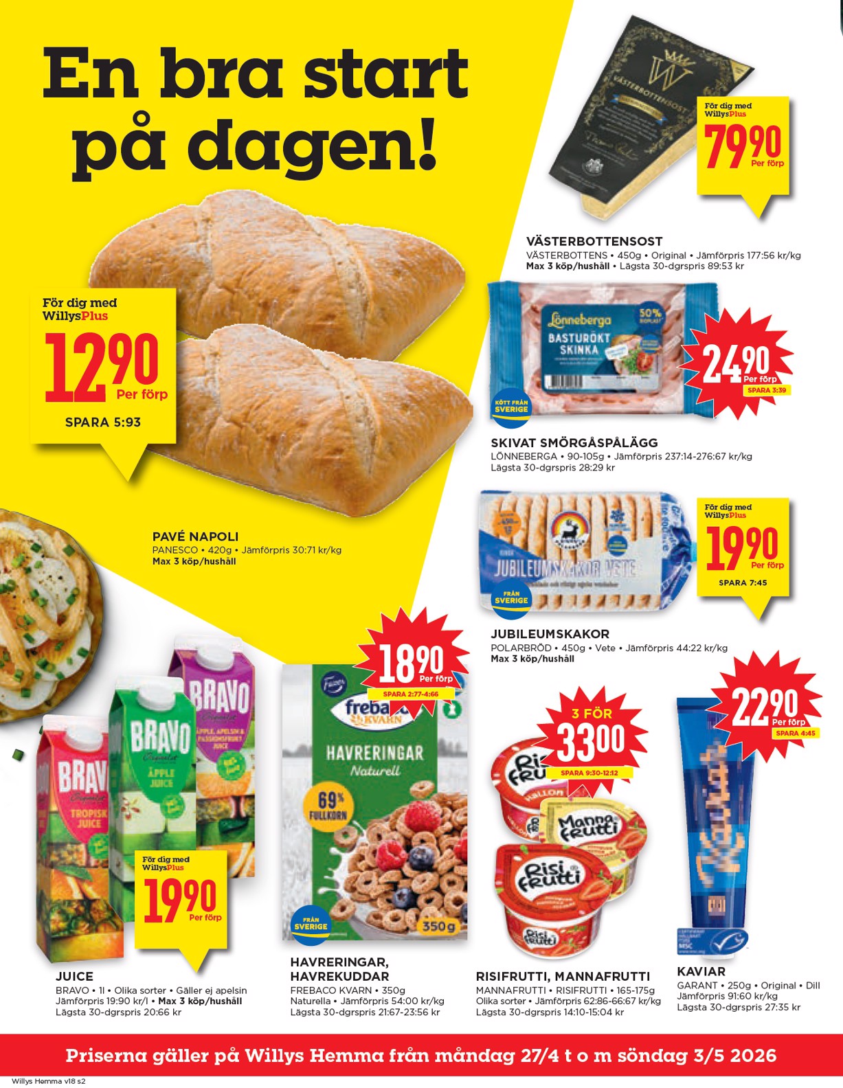 willy-s - Aktuellt Willy's - Hemma reklamblad giltigt från måndag 27/04/2026 till söndag 03/05/2026 - page: 2