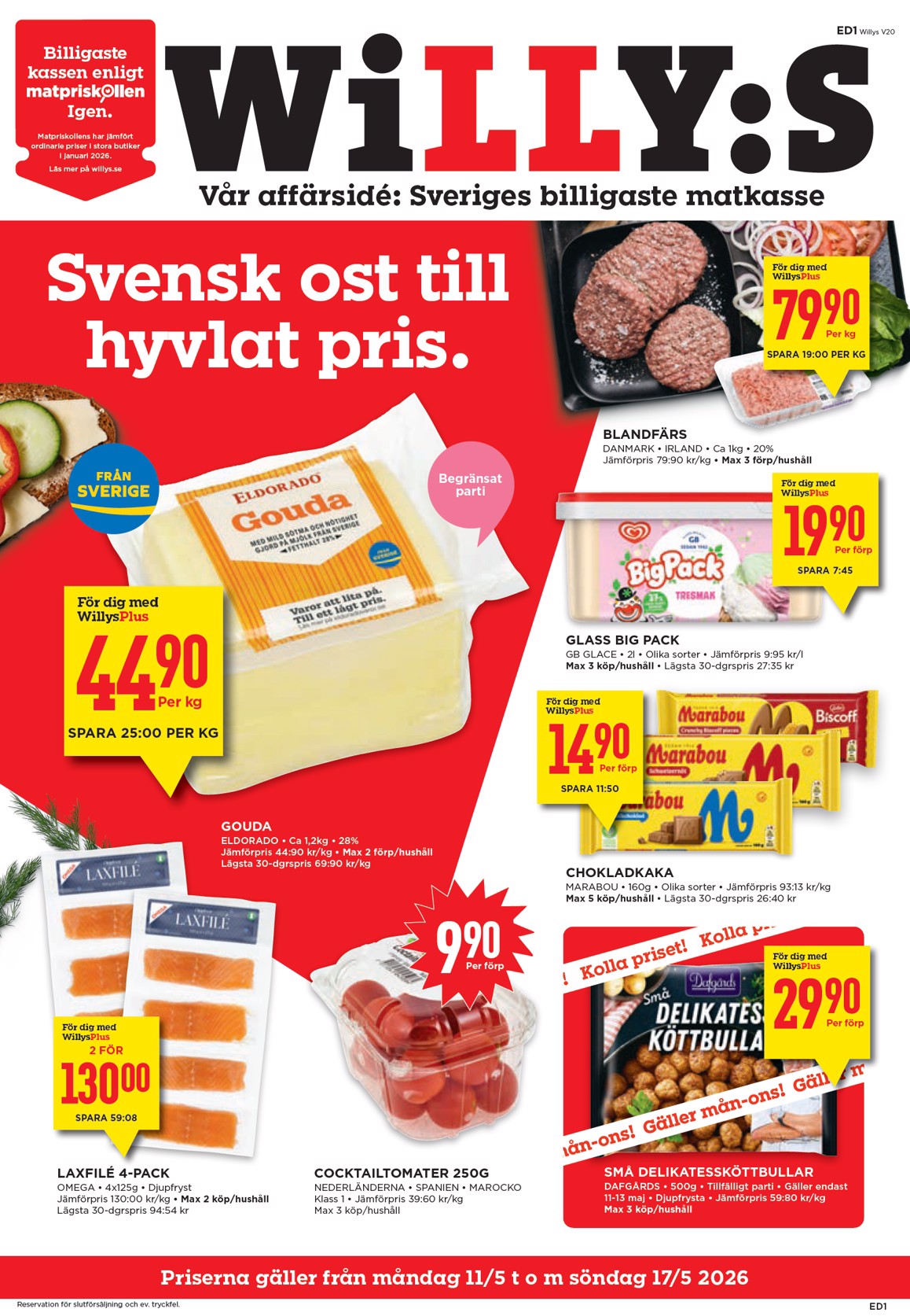 willy-s - Aktuellt Willy's reklamblad giltigt från måndag 11/05/2026 till söndag 17/05/2026 - page: 1