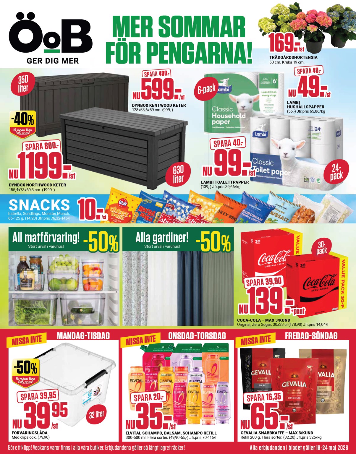 oob - Nytt ÖoB reklamblad från måndag, 18/05/2026 till söndag, 24/05/2026