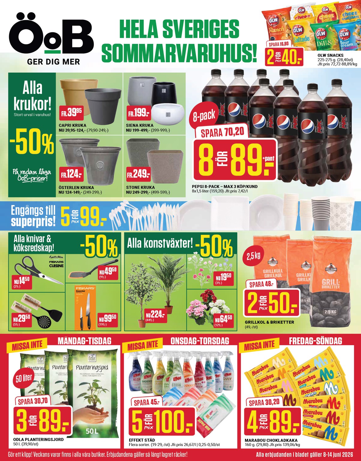 oob - Nytt ÖoB reklamblad från måndag, 08/06/2026 till söndag, 14/06/2026 - page: 1