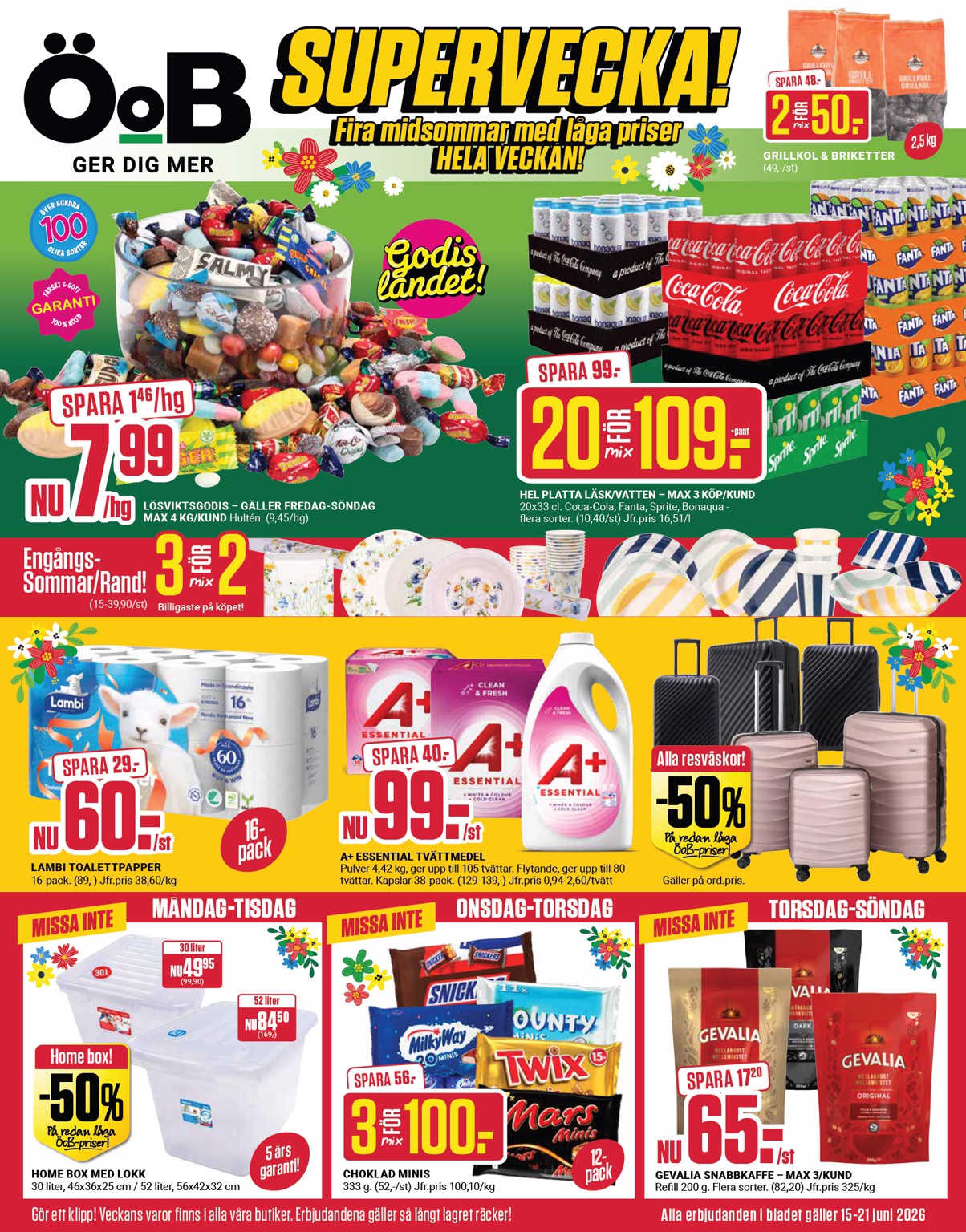 oob - Nytt ÖoB reklamblad från måndag, 15/06/2026 till söndag, 21/06/2026 - page: 1