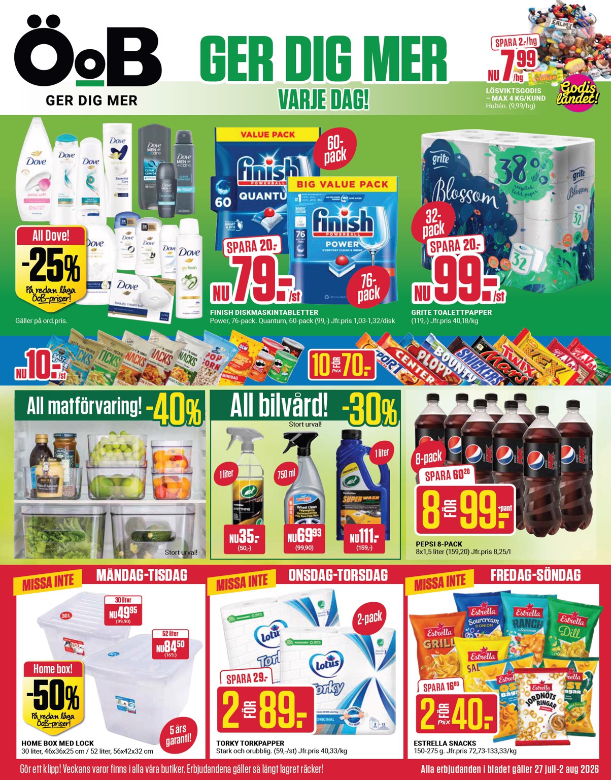 oob - Aktuellt ÖoB reklamblad från måndag, 27/07/2026 till söndag, 02/08/2026 - page: 1