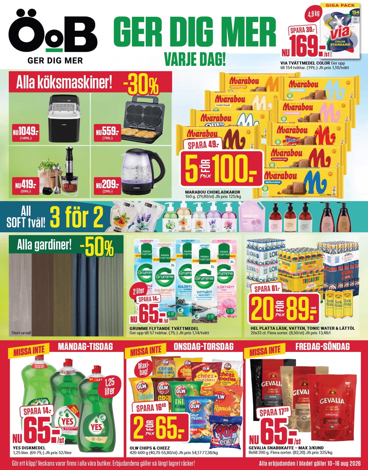 oob - Nytt ÖoB reklamblad från måndag, 10/08/2026 till söndag, 16/08/2026
