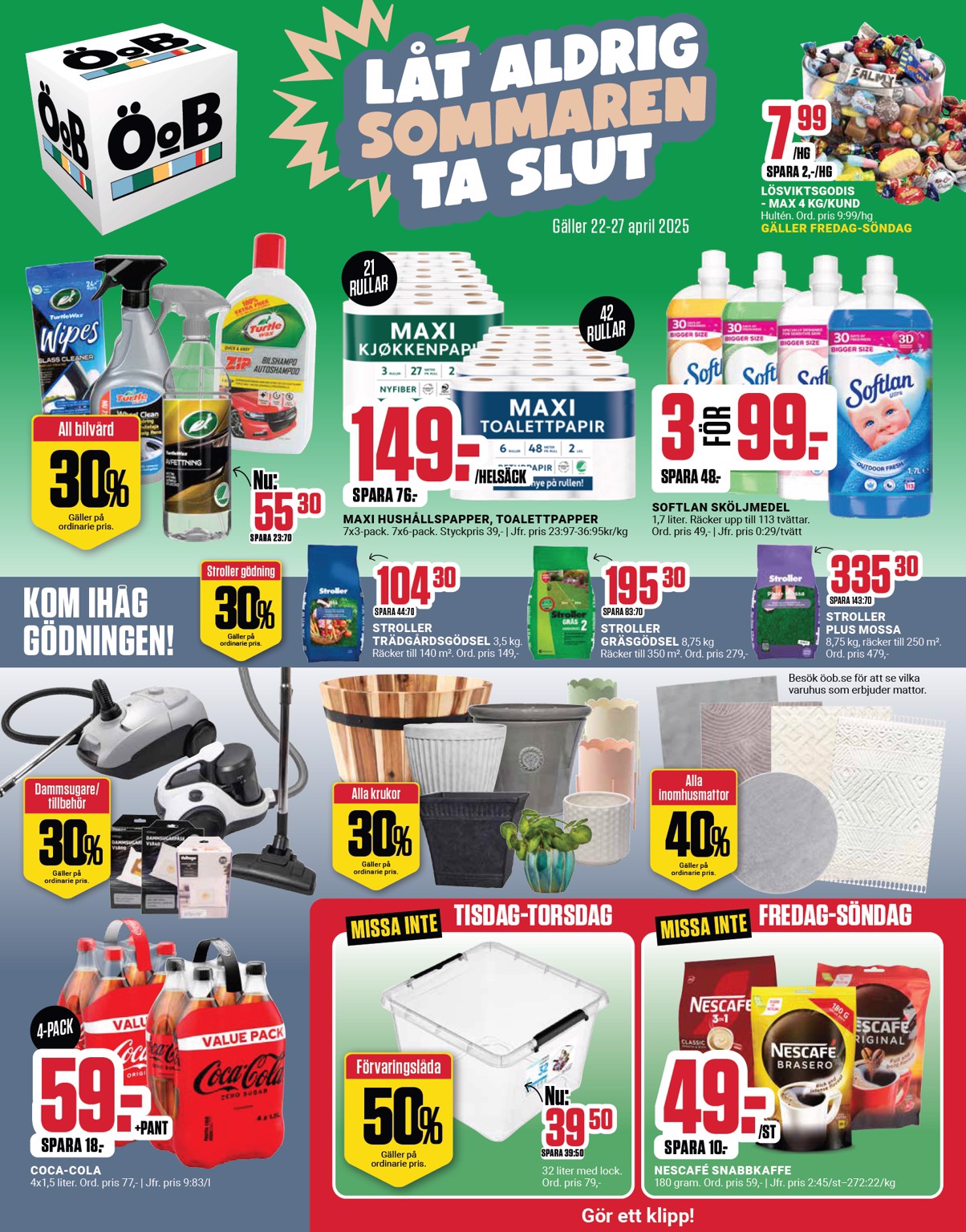 oob - ÖoB-reklambladet giltigt från 22/04 - 27/04