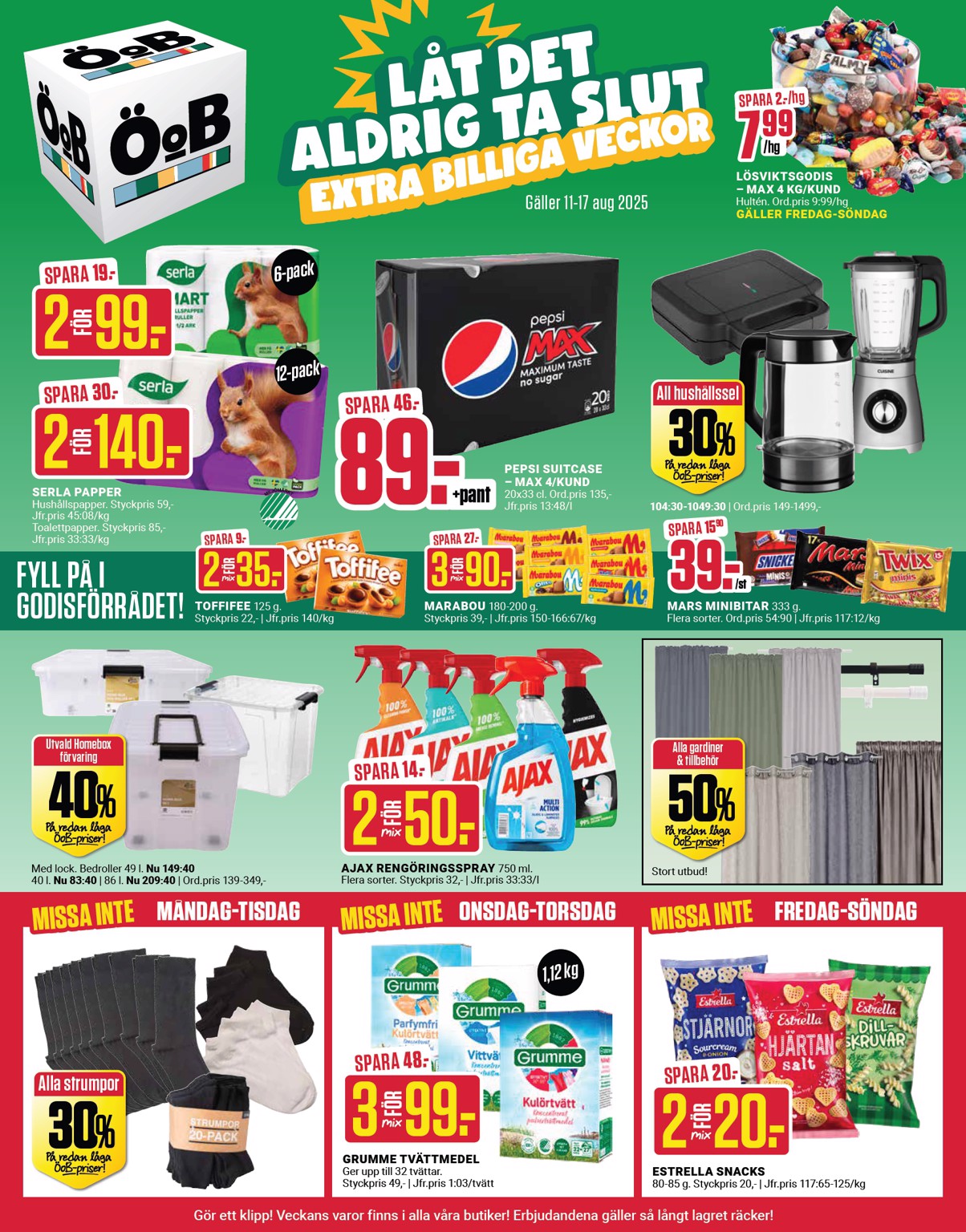 oob - ÖoB-reklambladet giltigt från 11/08 - 17/08