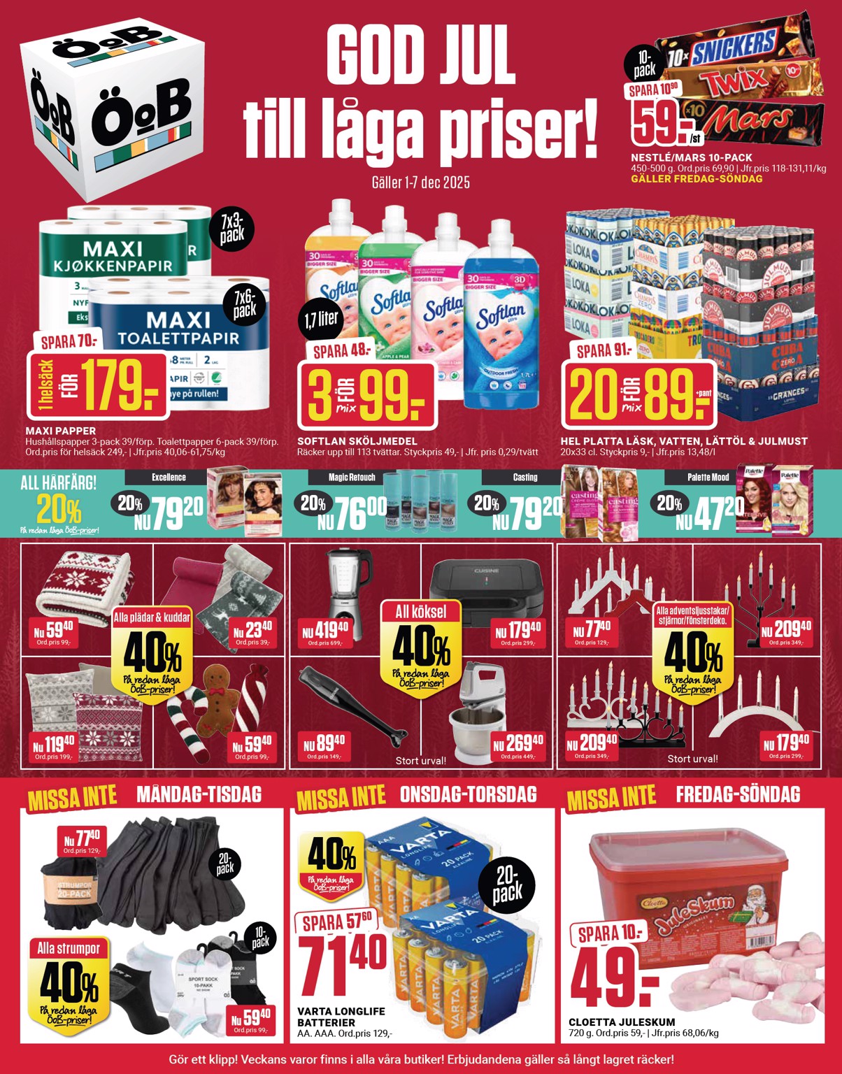 oob - ÖoB-reklambladet giltigt från 01/12 - 07/12