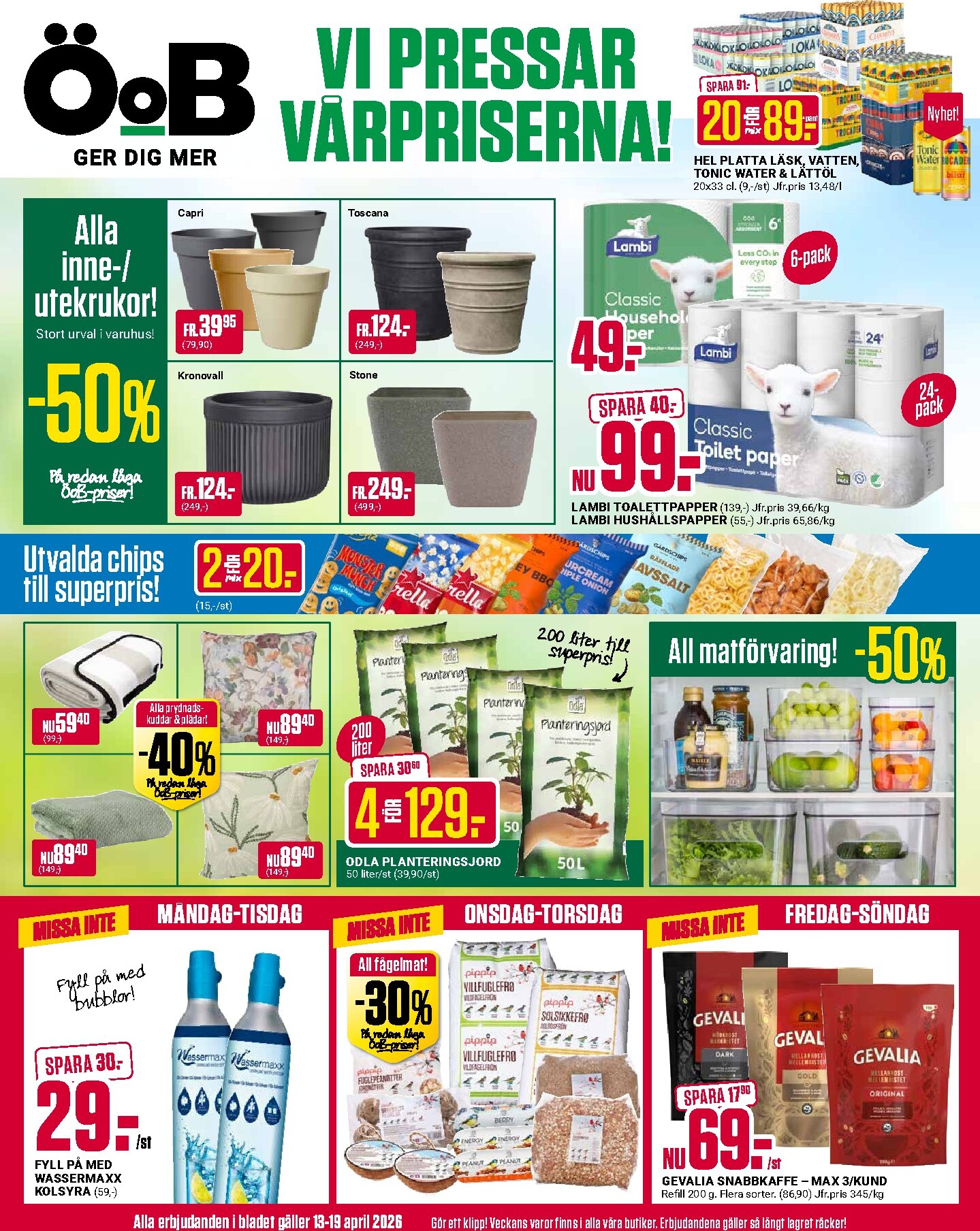 oob - ÖoB reklamblad för nästa vecka från måndag 13/04/2026 till söndag 19/04/2026 - page: 1