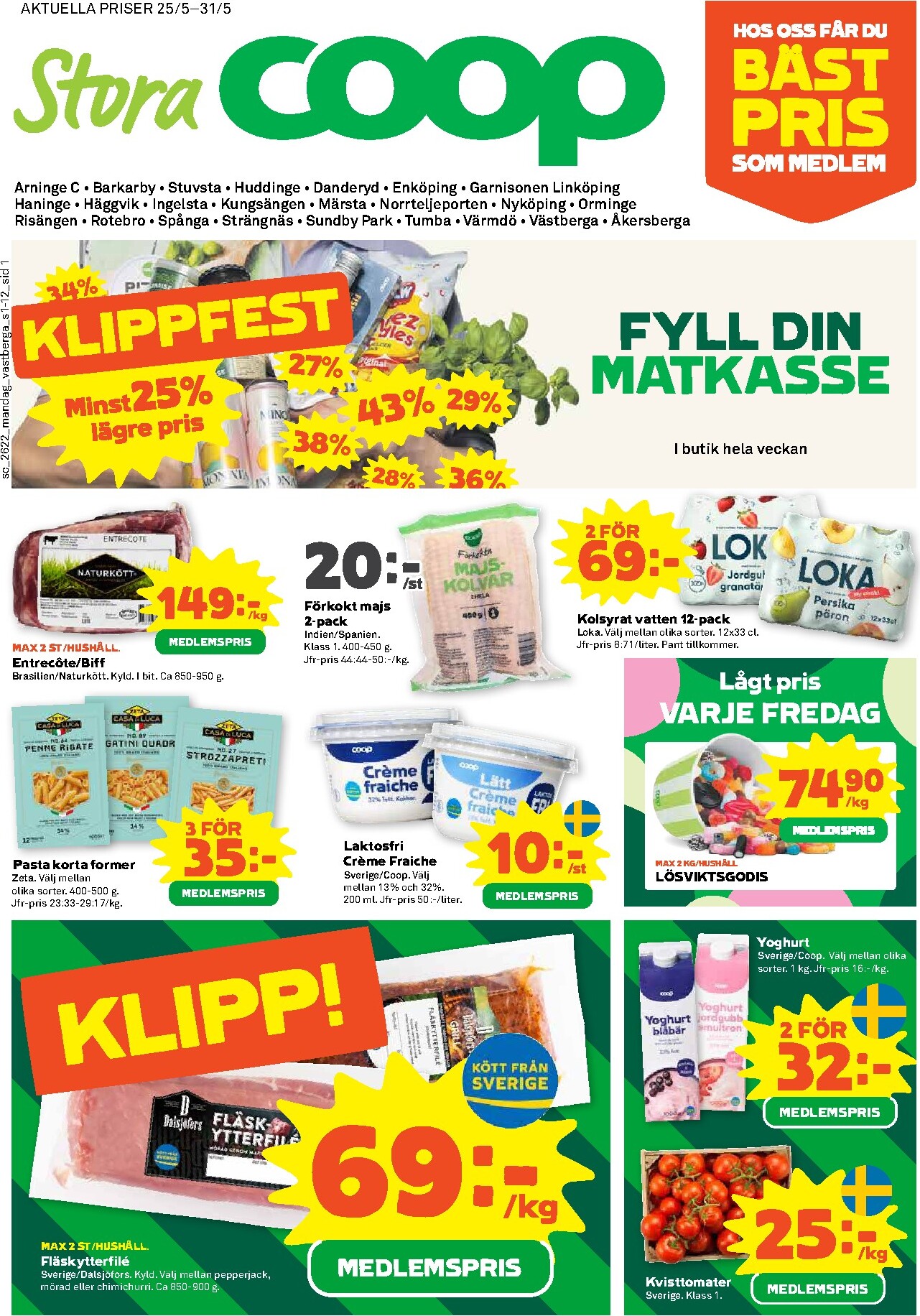 coop - Nytt Stora Coop reklamblad från måndag, 25/05/2026 till söndag, 31/05/2026