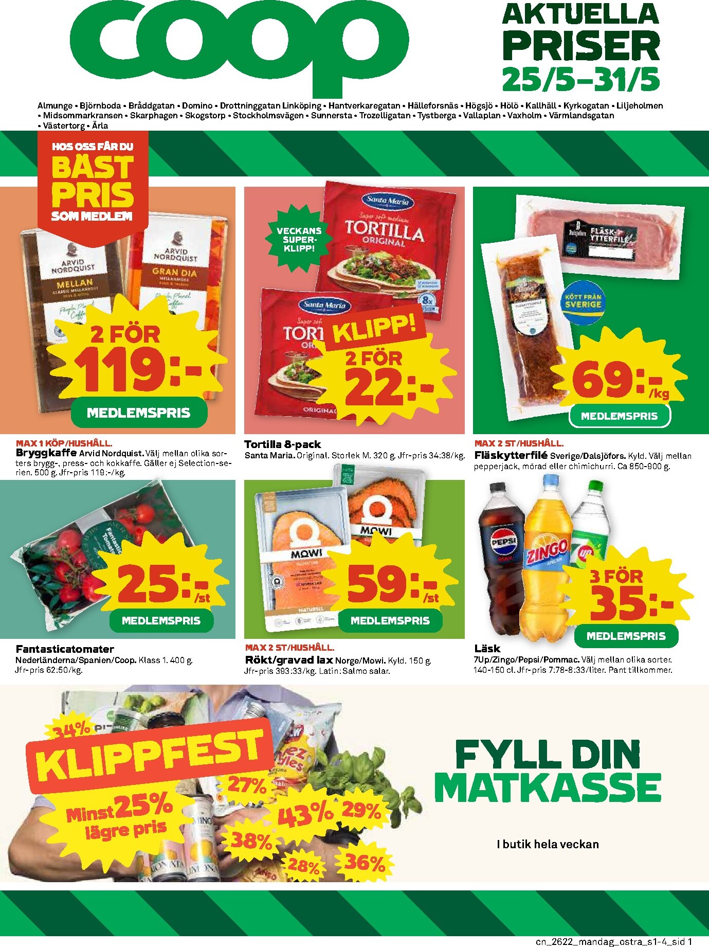 coop - Nytt Coop reklamblad från måndag, 25/05/2026 till söndag, 31/05/2026 - page: 1