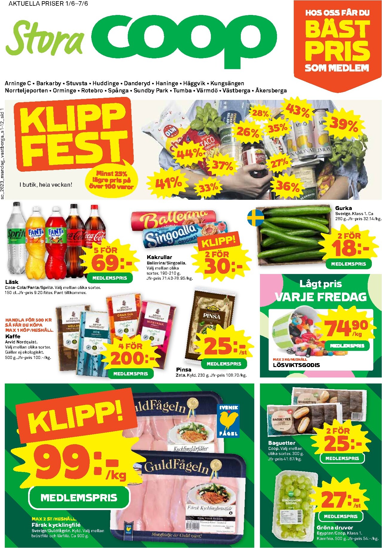 coop - Nytt Stora Coop reklamblad från måndag, 01/06/2026 till söndag, 07/06/2026
