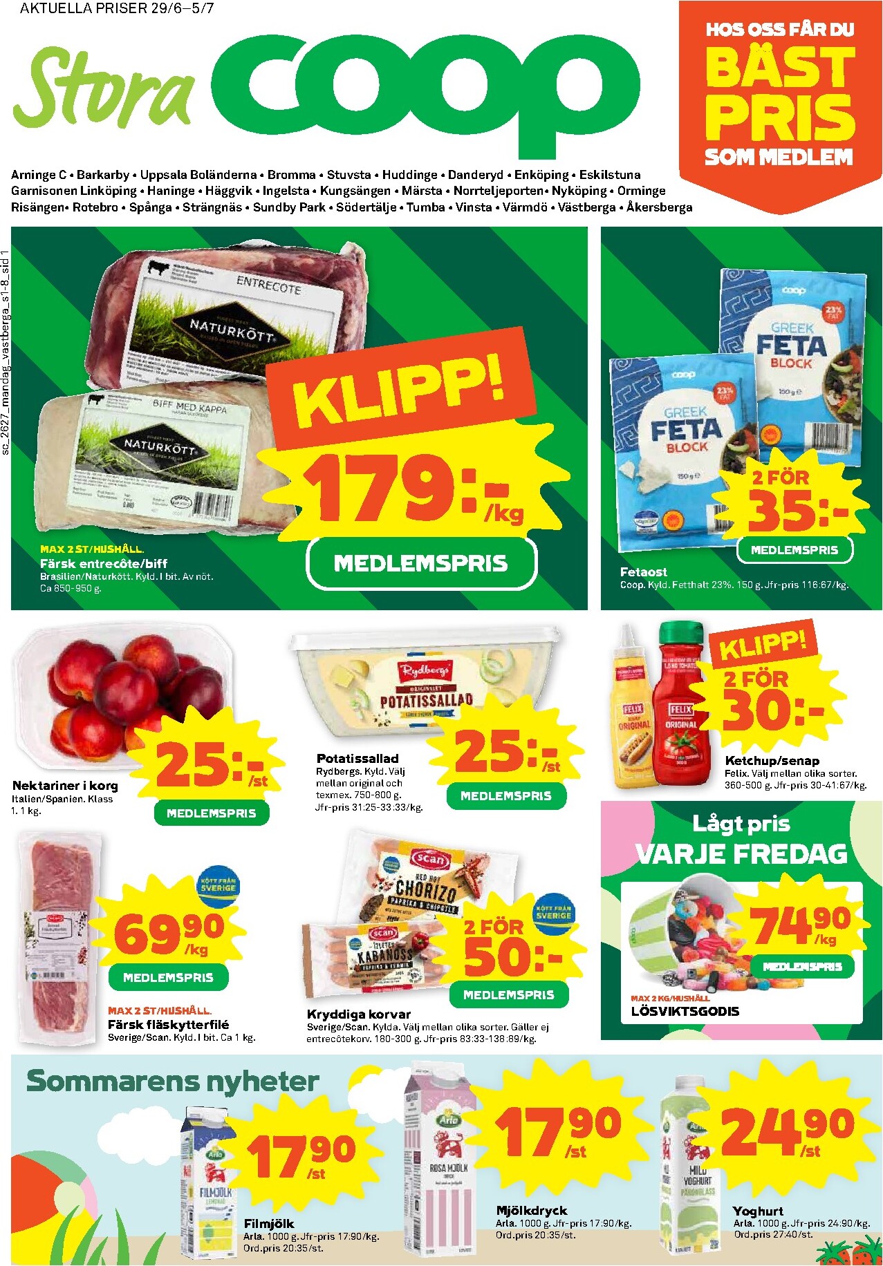 coop - Nytt Stora Coop reklamblad från måndag, 29/06/2026 till söndag, 05/07/2026 - page: 1