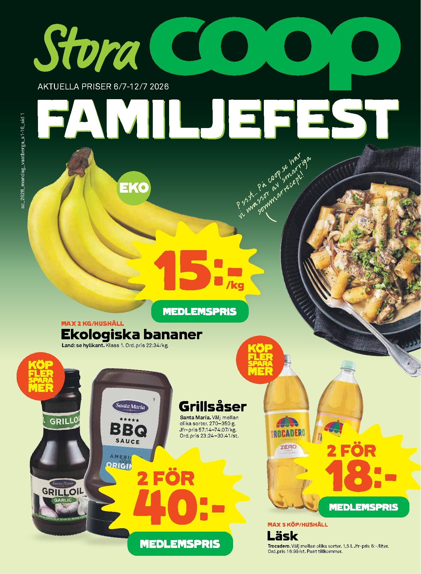 coop - Nytt Stora Coop reklamblad från måndag, 06/07/2026 till söndag, 12/07/2026 - page: 1