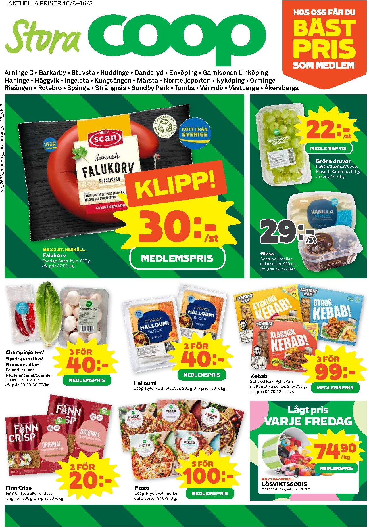 coop - Nytt Stora Coop - Familjefest reklamblad från måndag, 10/08/2026 till söndag, 16/08/2026 - page: 3