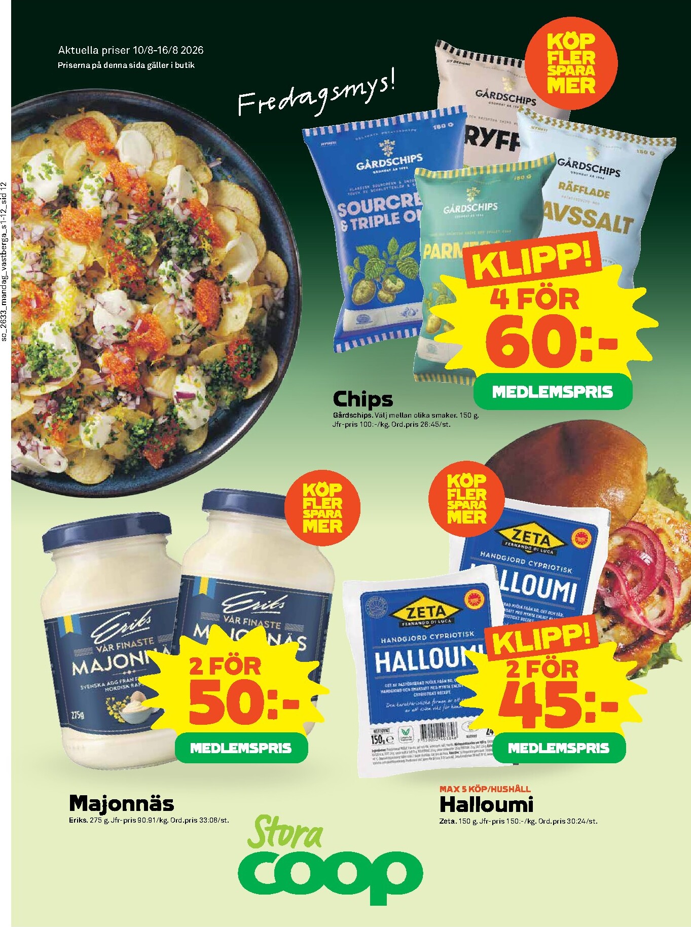 coop - Nytt Stora Coop - Familjefest reklamblad från måndag, 10/08/2026 till söndag, 16/08/2026 - page: 12