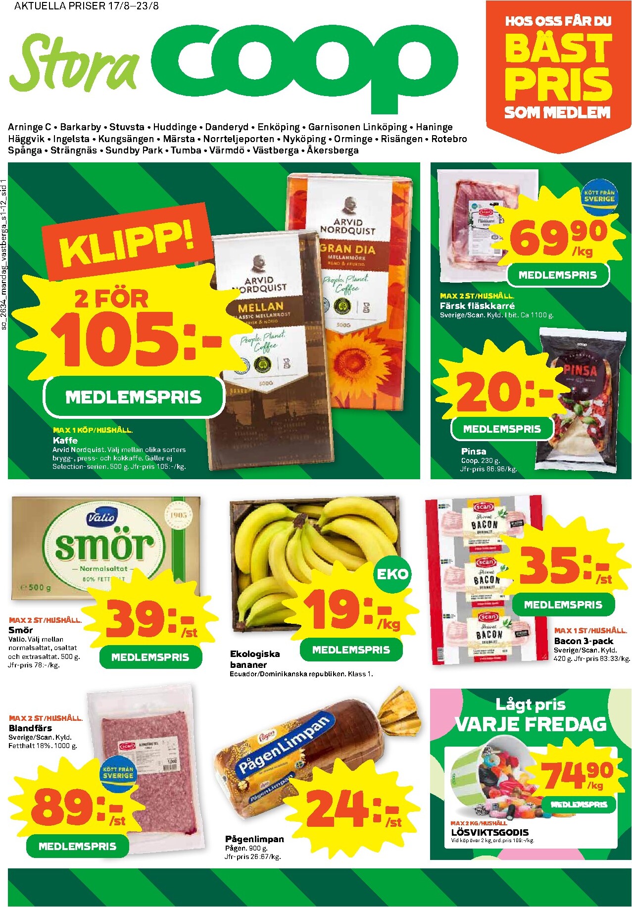 coop - Nytt Stora Coop reklamblad från måndag, 17/08/2026 till söndag, 23/08/2026