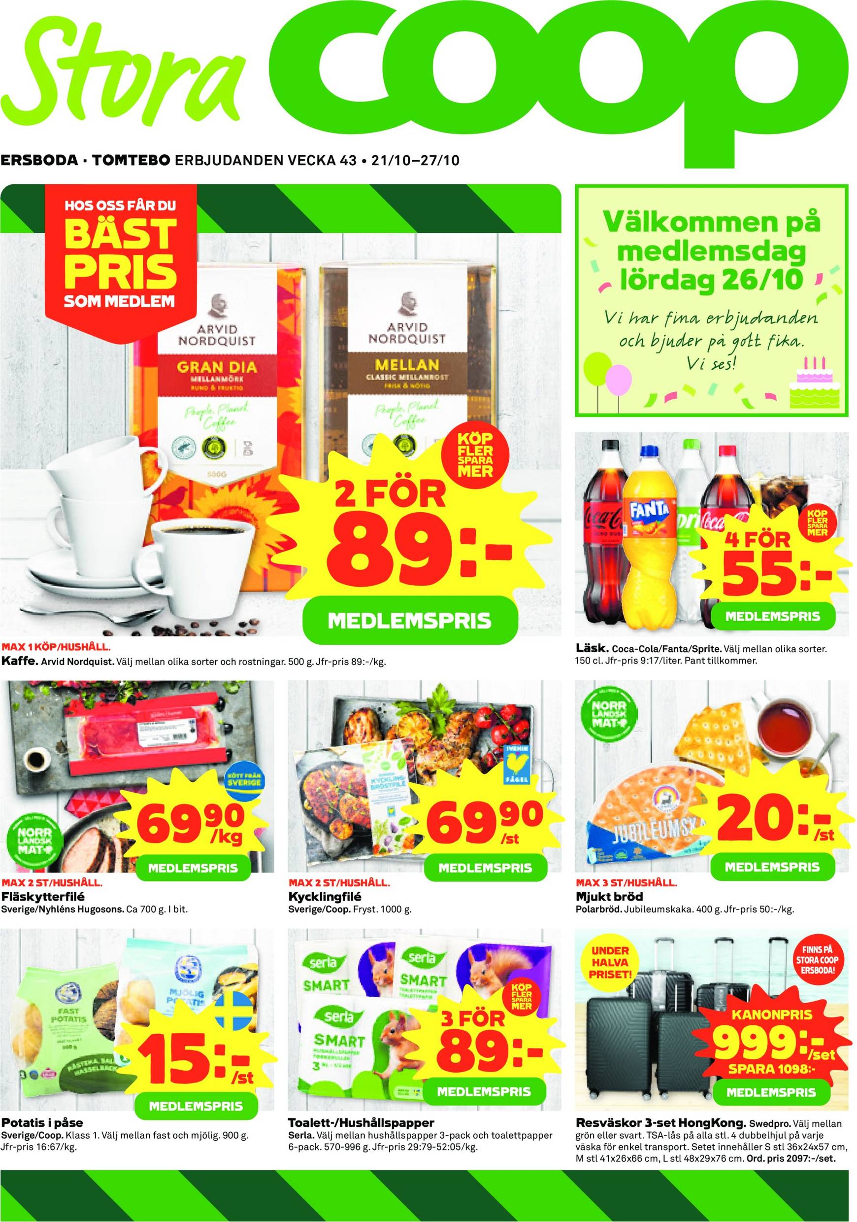 coop - Stora Coop - Ersboda, Tomtebo-reklambladet är giltigt från 21.10. - 27.10.