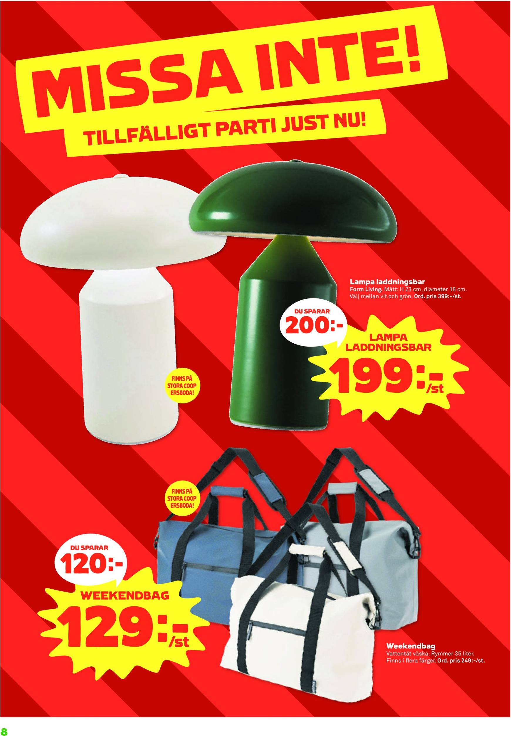 coop - Stora Coop - Ersboda, Tomtebo-reklambladet är giltigt från 04.11. - 10.11. - page: 8