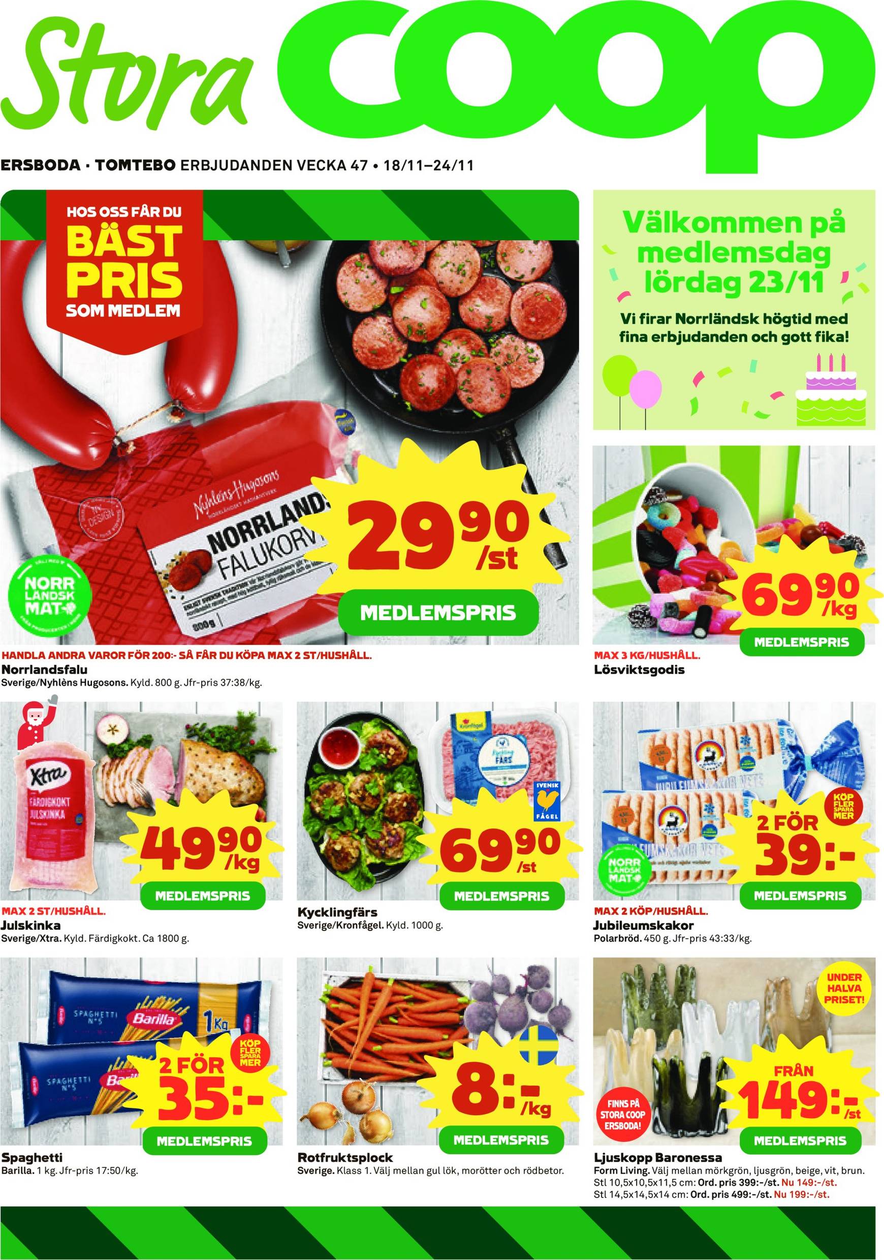 coop - Stora Coop - Ersboda, Tomtebo-reklambladet är giltigt från 18.11. - 24.11.