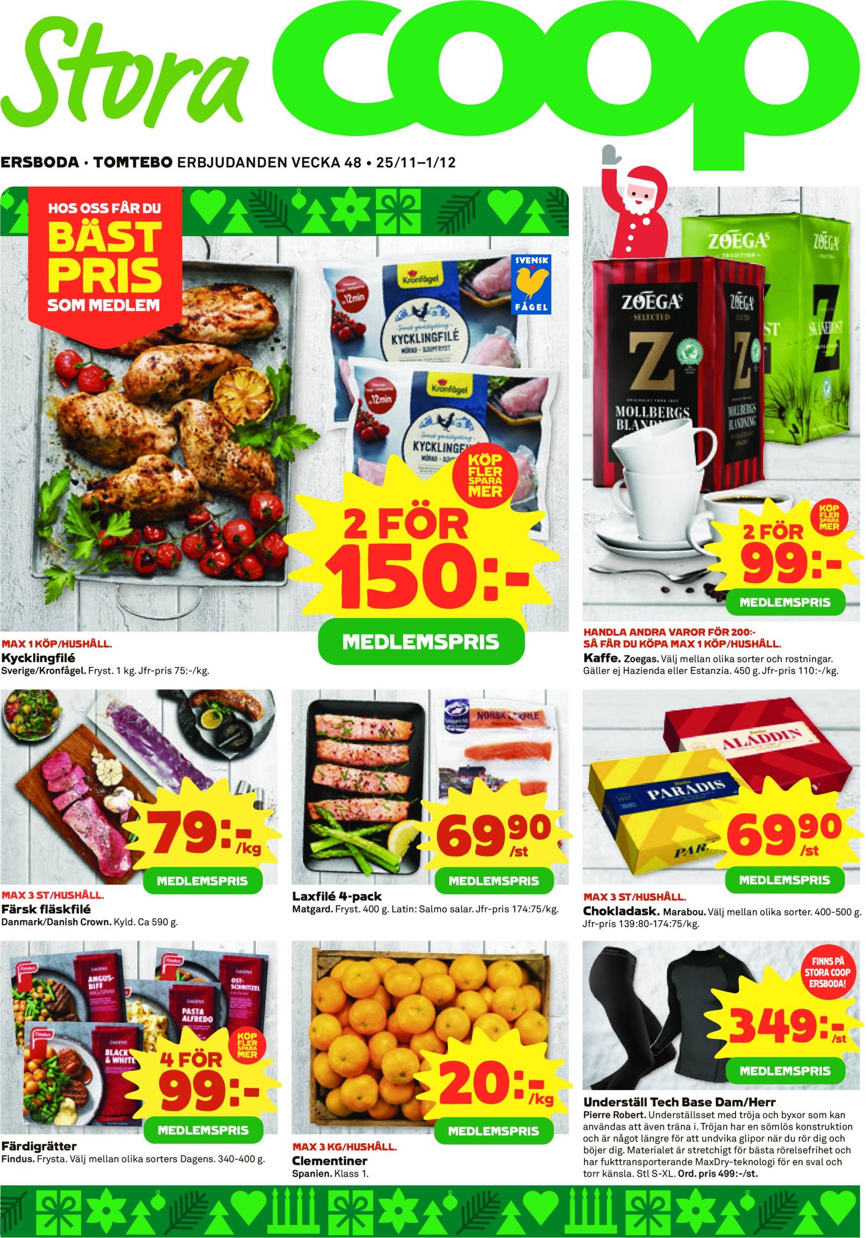 coop - Stora Coop - Ersboda, Tomtebo-reklambladet är giltigt från 25/11 - 01/12