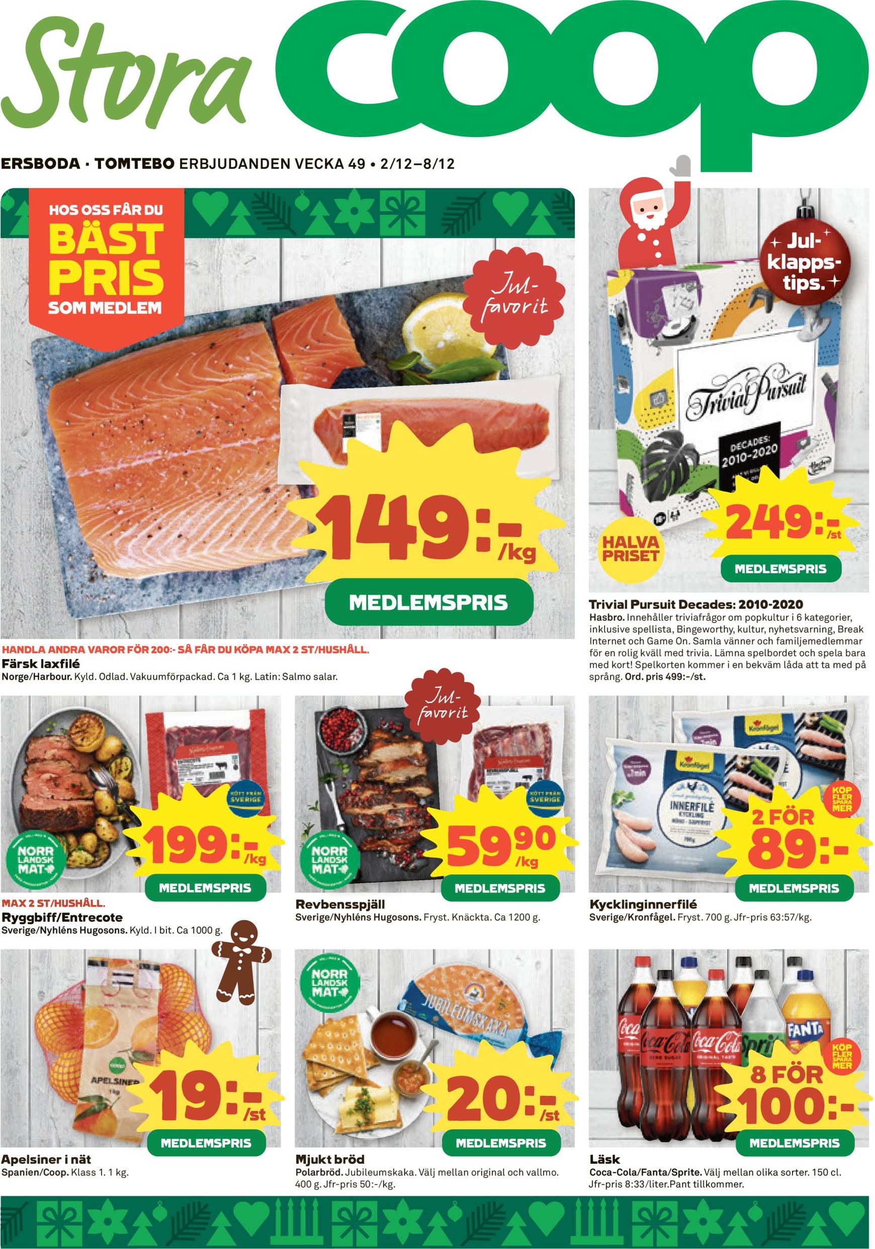 coop - Stora Coop - Ersboda, Tomtebo-reklambladet är giltigt från 02/12 - 08/12