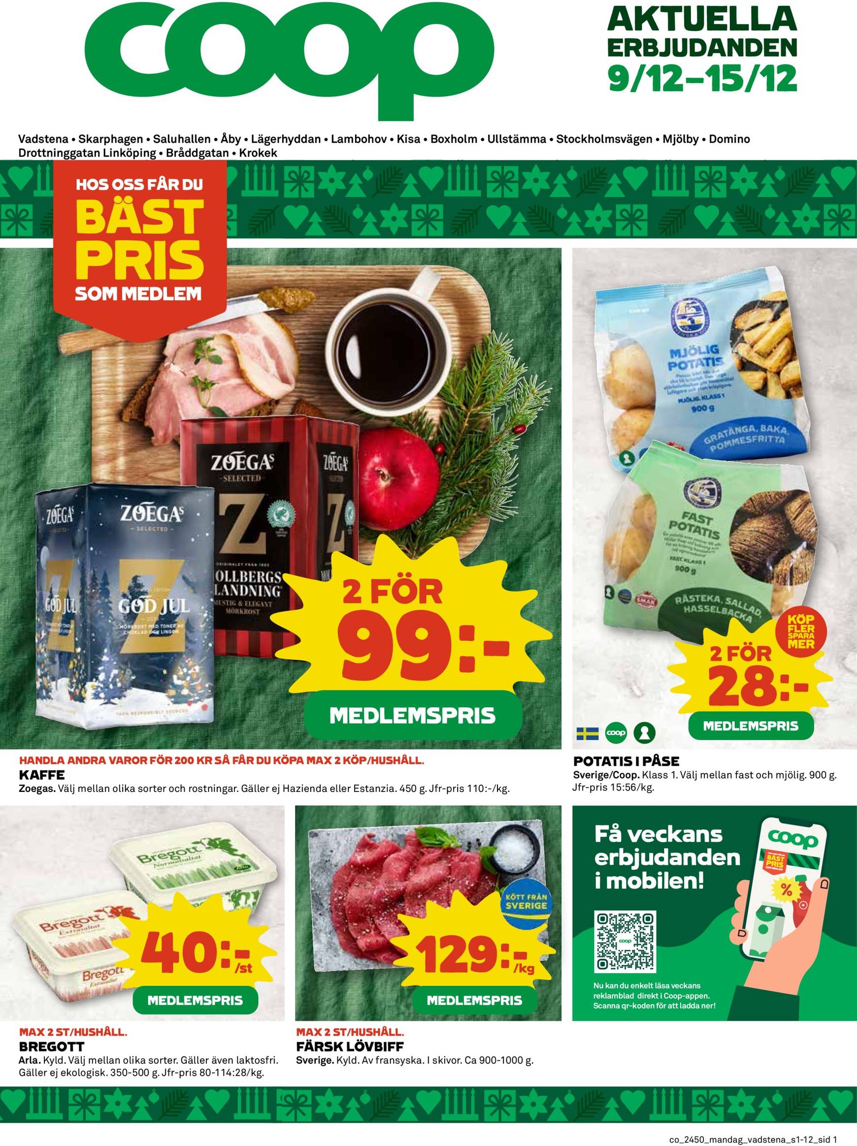 coop - Coop-reklambladet giltigt från 09/12 - 15/12