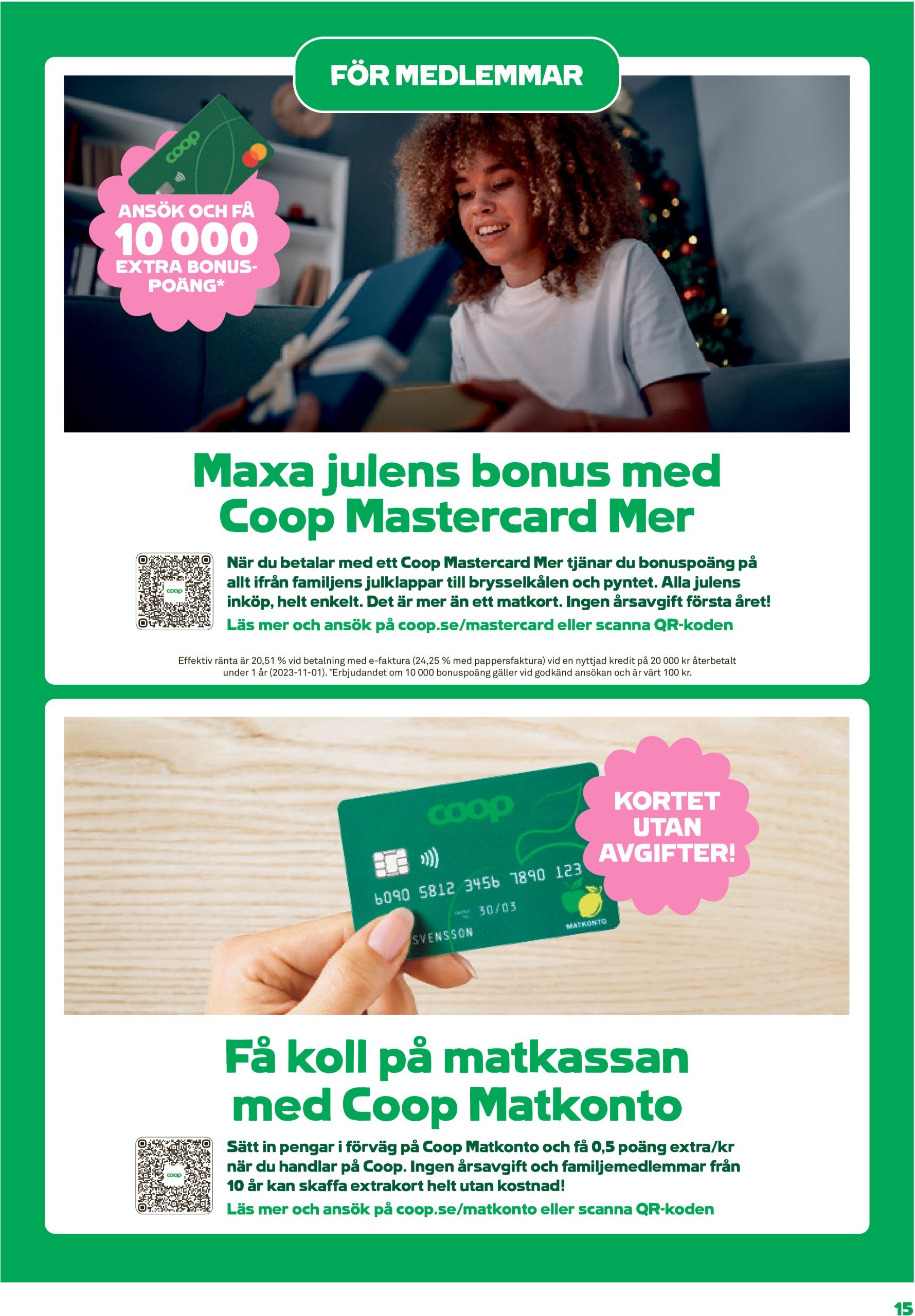 coop - Stora Coop - Ersboda, Tomtebo-reklambladet giltigt från 09/12 - 15/12 - page: 15