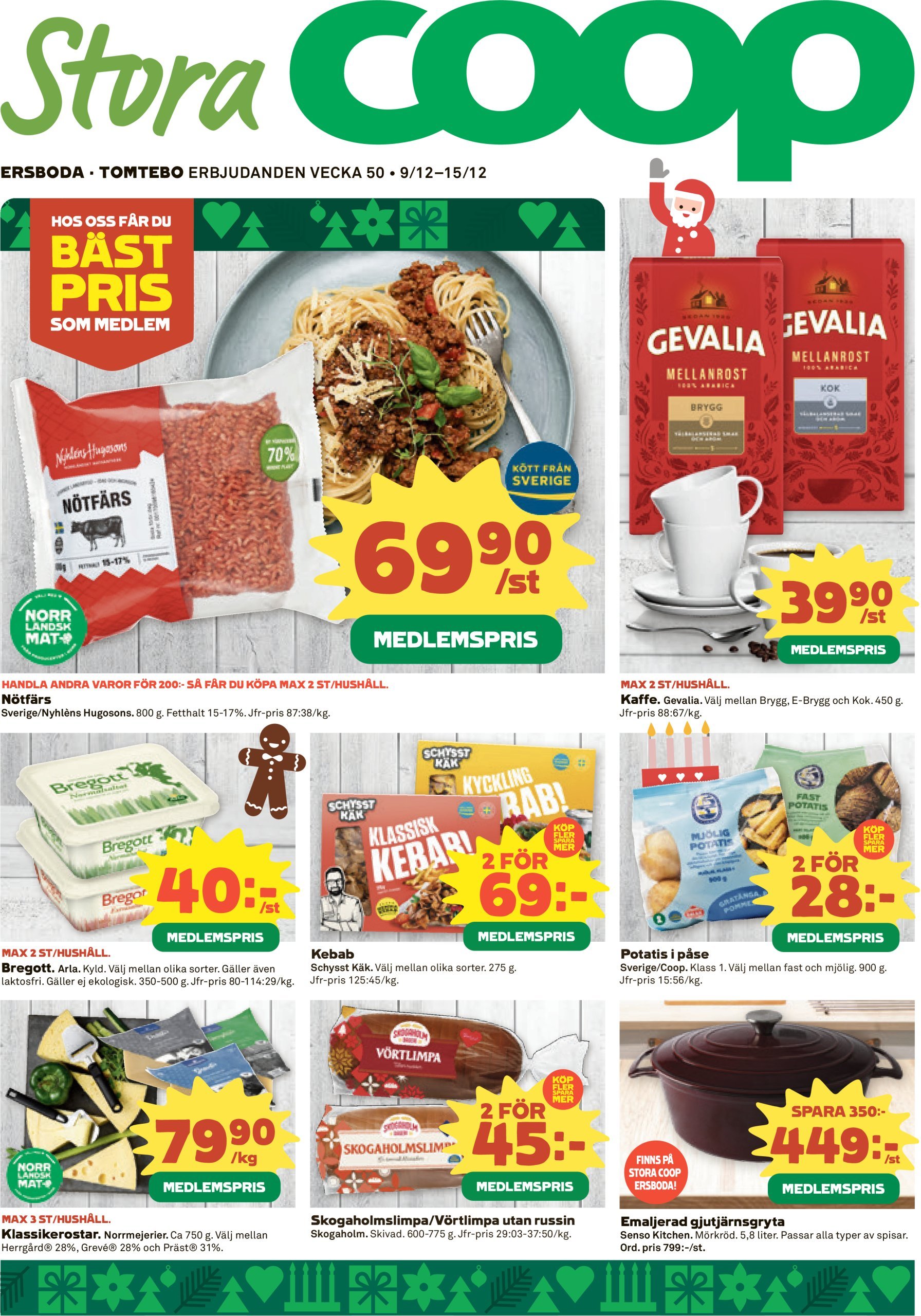 coop - Stora Coop - Ersboda, Tomtebo-reklambladet giltigt från 09/12 - 15/12