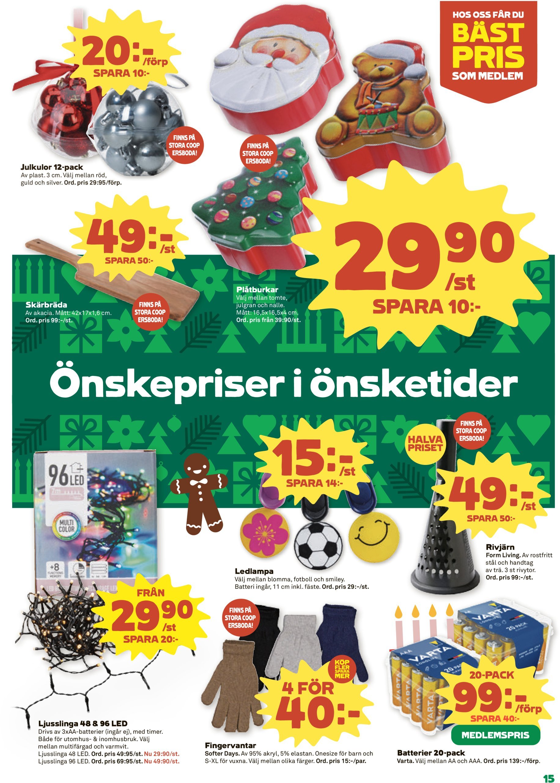 coop - Stora Coop - Ersboda, Tomtebo-reklambladet giltigt från 16/12 - 25/12 - page: 15