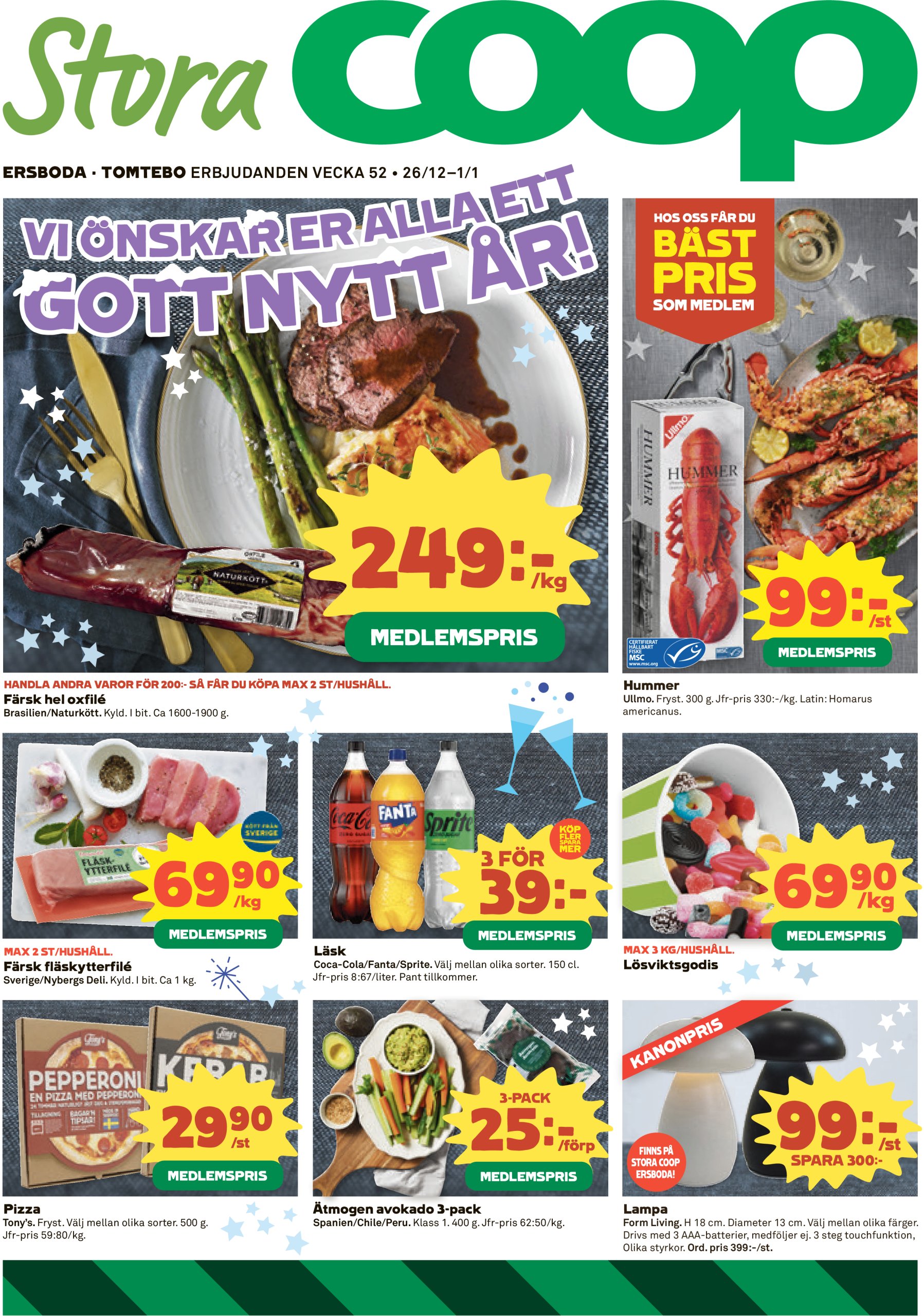 coop - Stora Coop - Ersboda, Tomtebo-reklambladet giltigt från 26/12 - 01/01