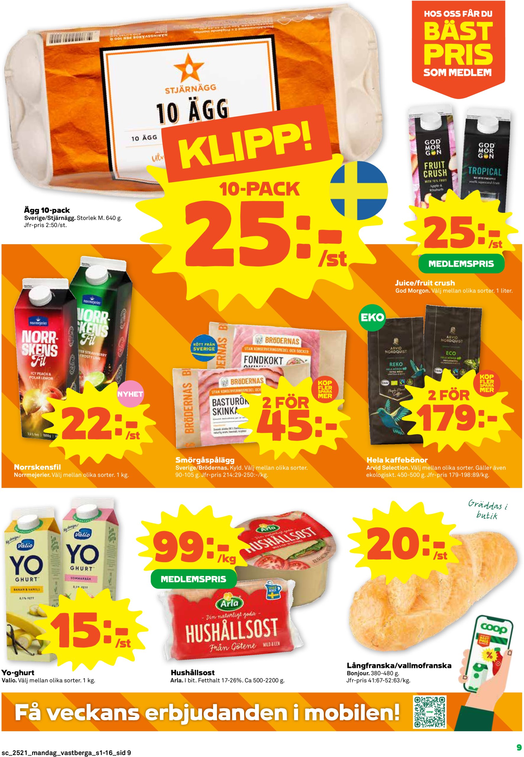 coop - Stora Coop - Arninge, Stuvsta, Huddinge, Danderyd, Garnisonen Linköping, Haninge, Häggvik-reklambladet giltigt från 19/05 - 25/05 - page: 9