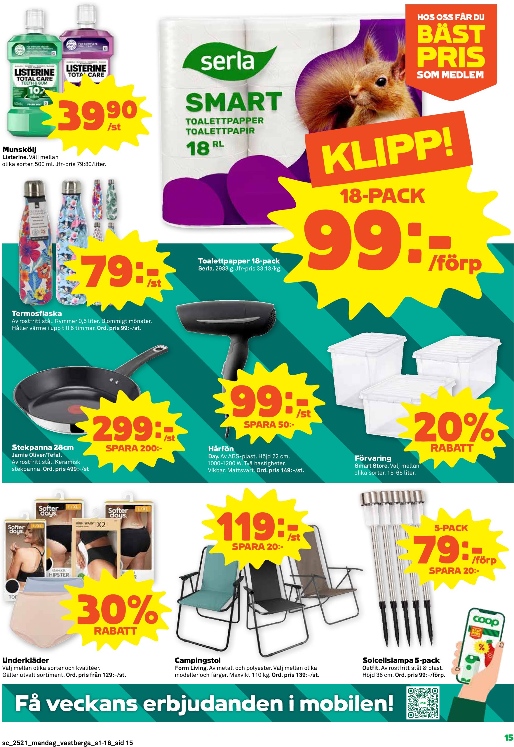 coop - Stora Coop - Arninge, Stuvsta, Huddinge, Danderyd, Garnisonen Linköping, Haninge, Häggvik-reklambladet giltigt från 19/05 - 25/05 - page: 15