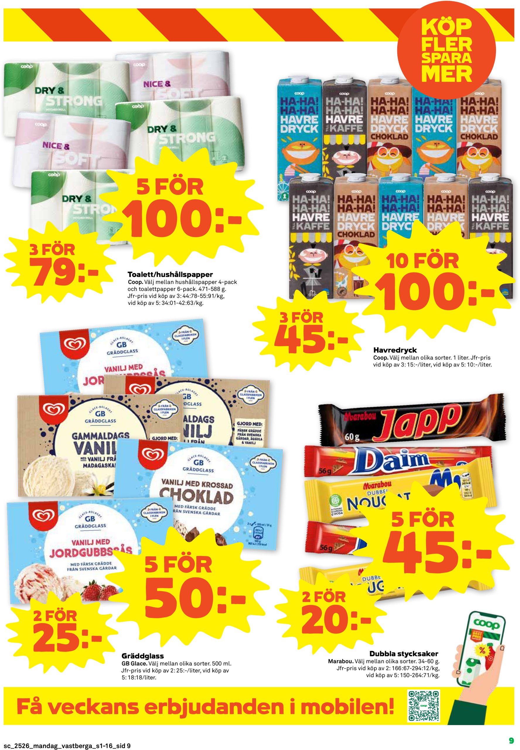 coop - Stora Coop-reklambladet giltigt från 23/06 - 29/06 - page: 9