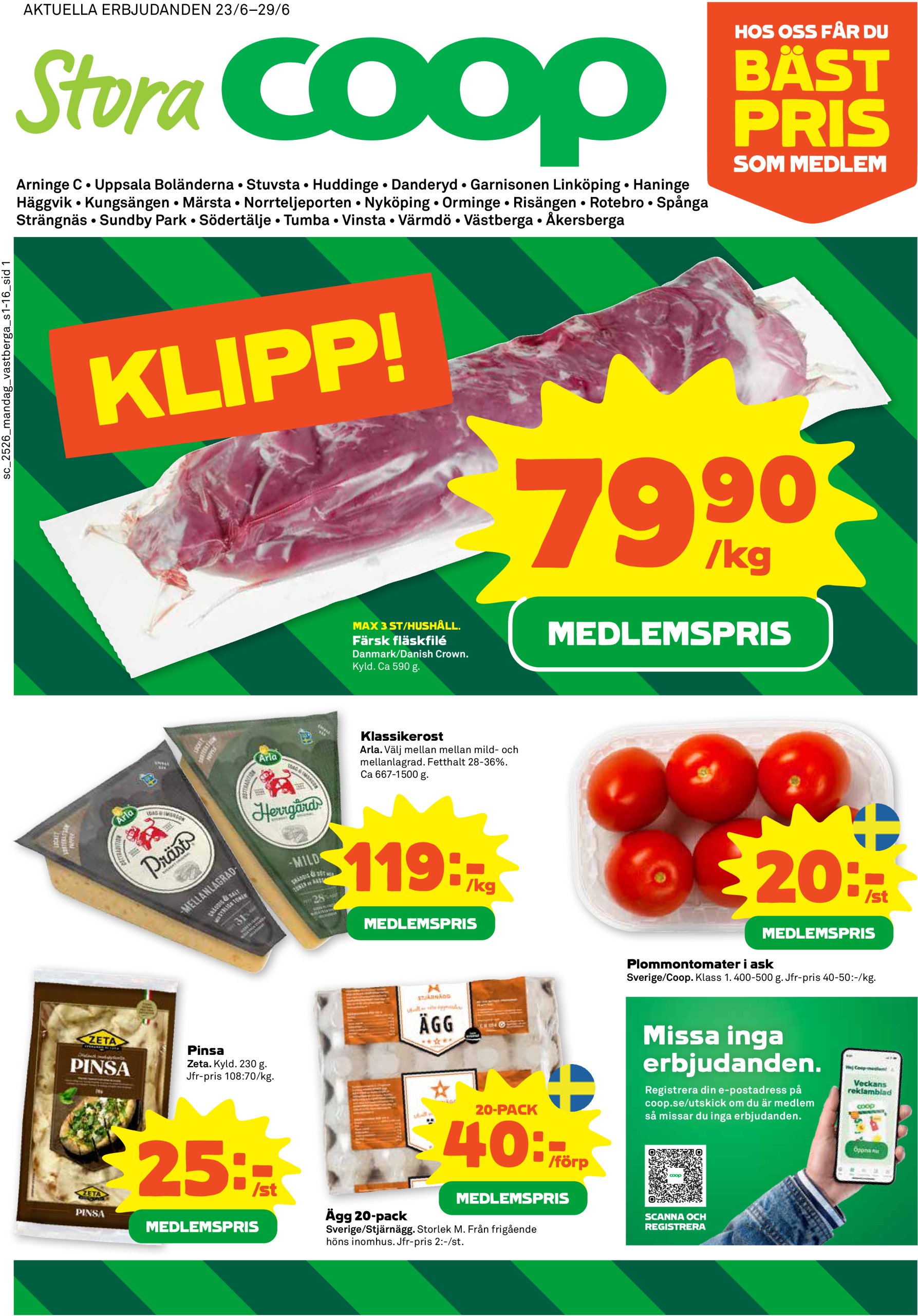 coop - Stora Coop-reklambladet giltigt från 23/06 - 29/06