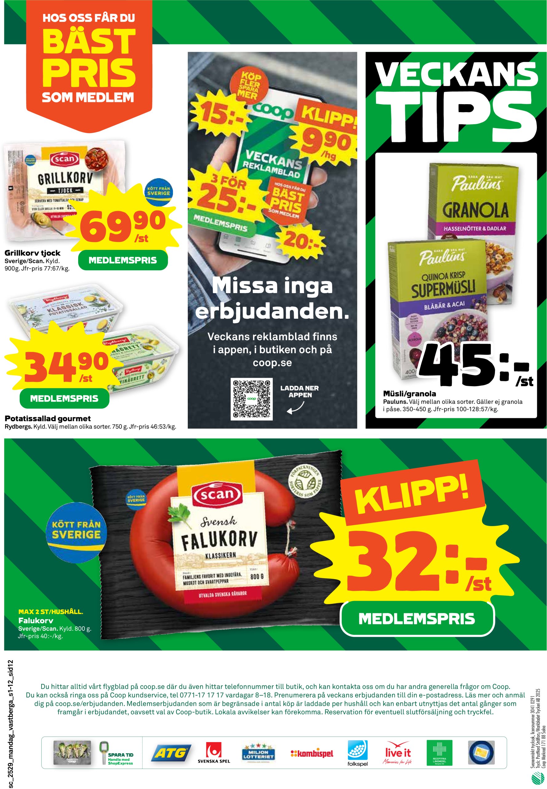 coop - Stora Coop-reklambladet giltigt från 14/07 - 20/07 - page: 12
