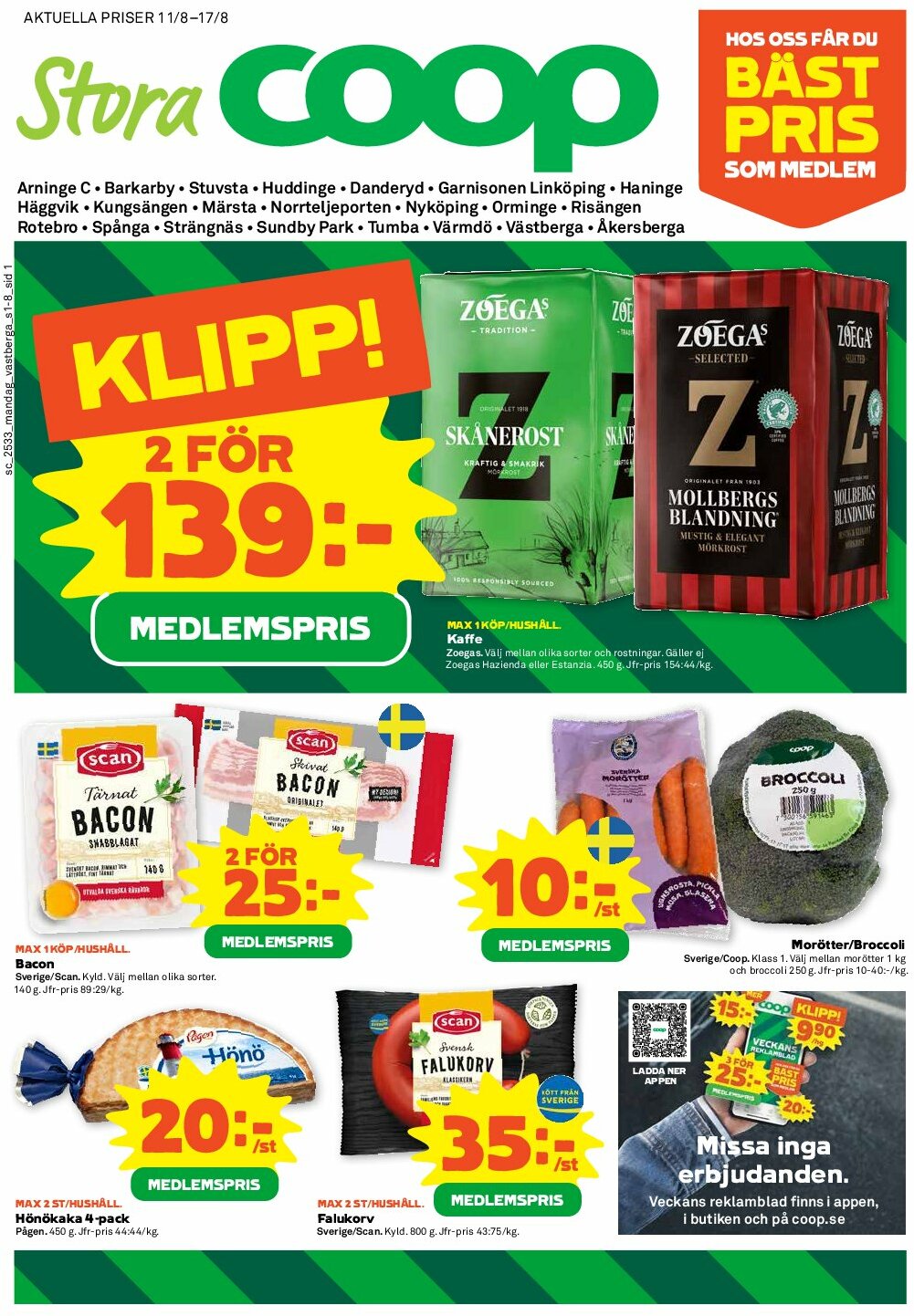 coop - Stora Coop-reklambladet giltigt från 11/08 - 17/08