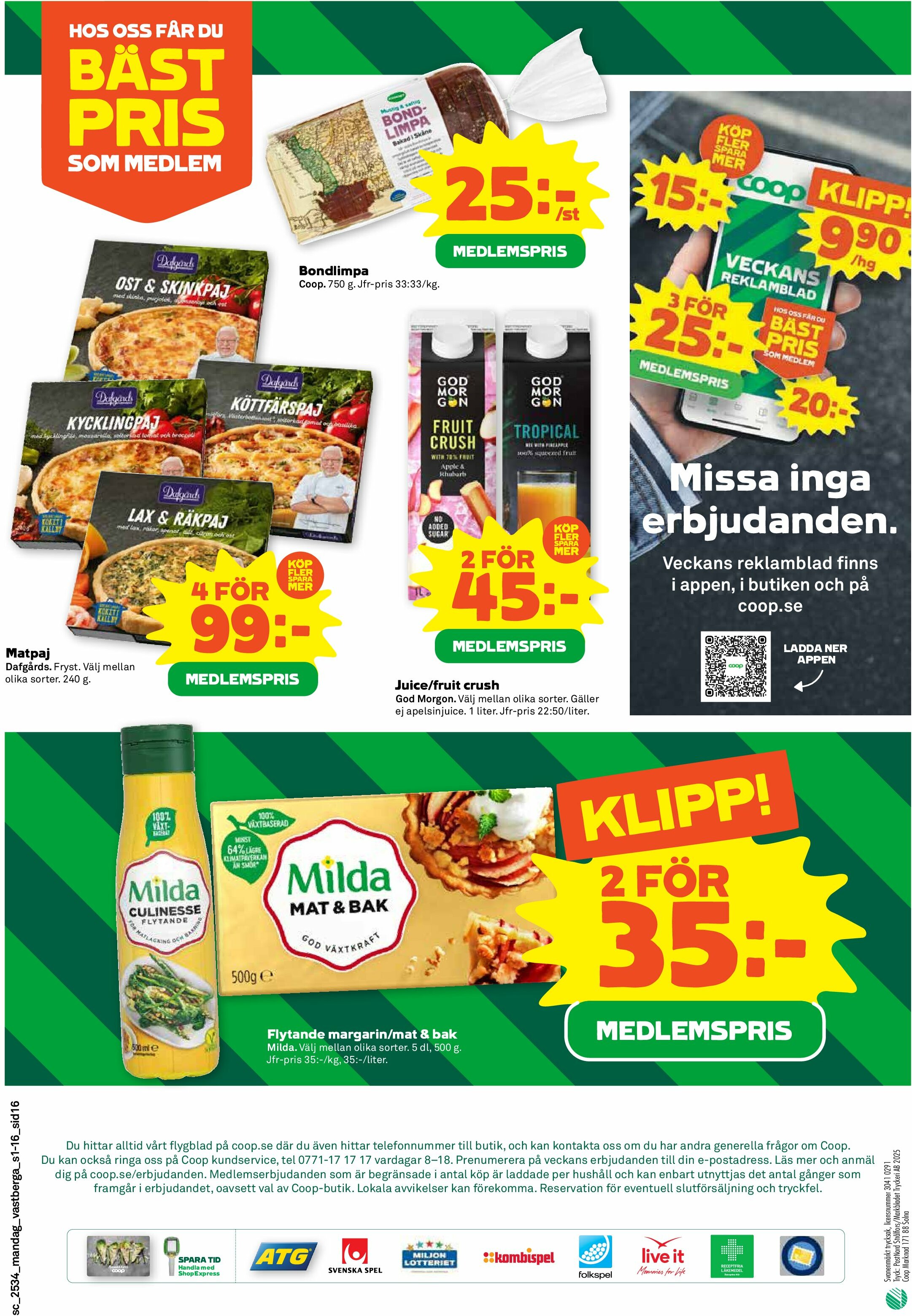 coop - Stora Coop-reklambladet giltigt från 18/08 - 24/08 - page: 16