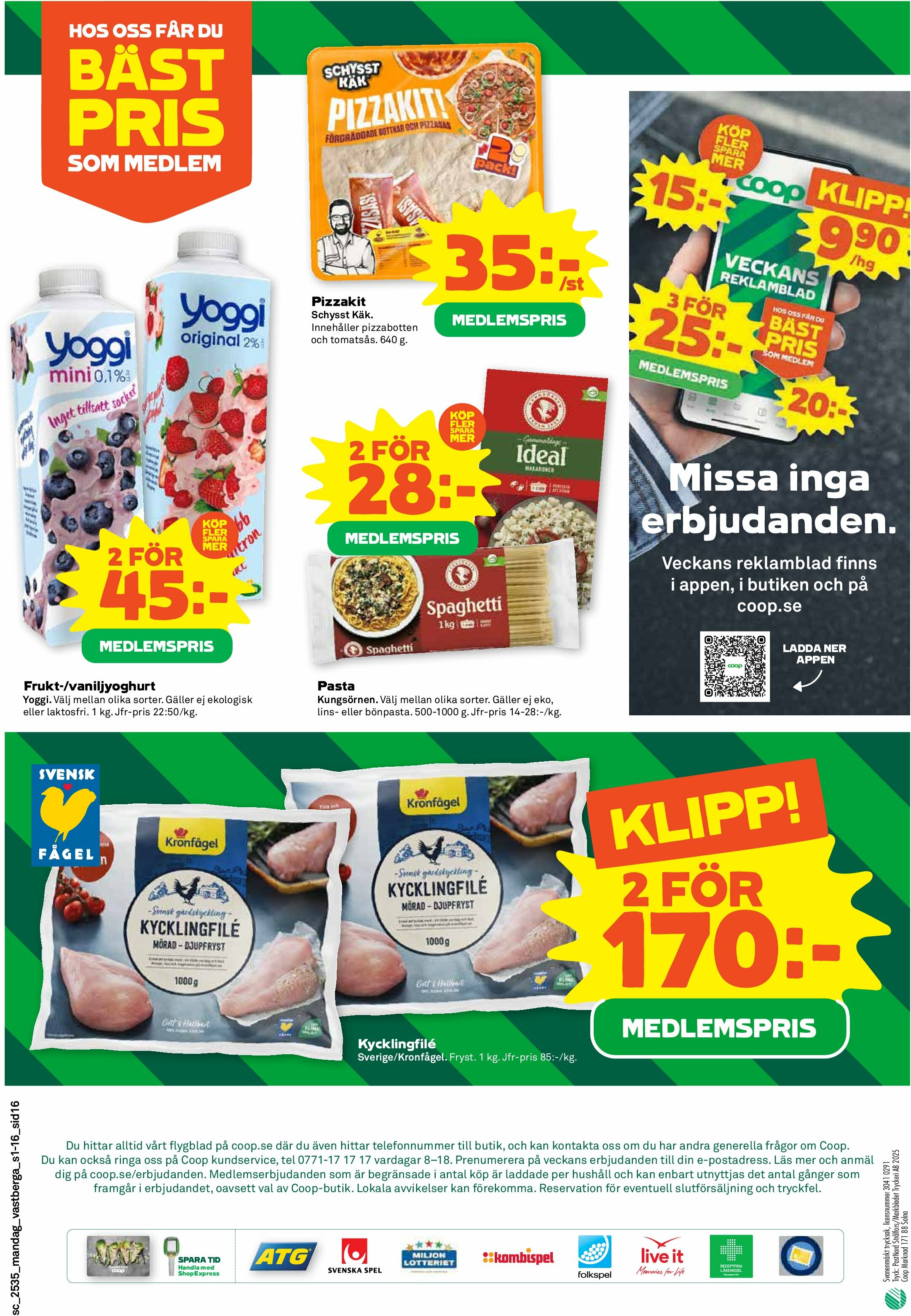 coop - Stora Coop-reklambladet giltigt från 25/08 - 31/08 - page: 16